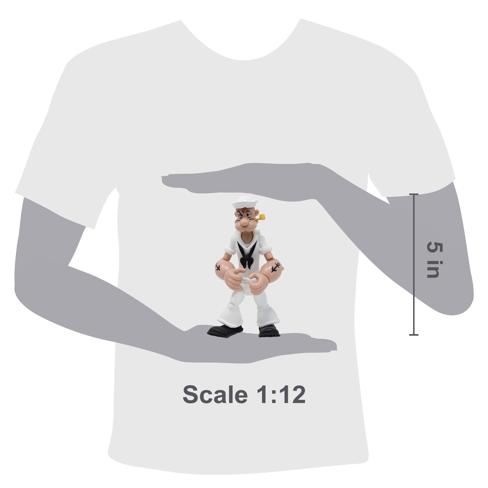 Popeye Classics Action Figure: Popeye White Sailor Suit