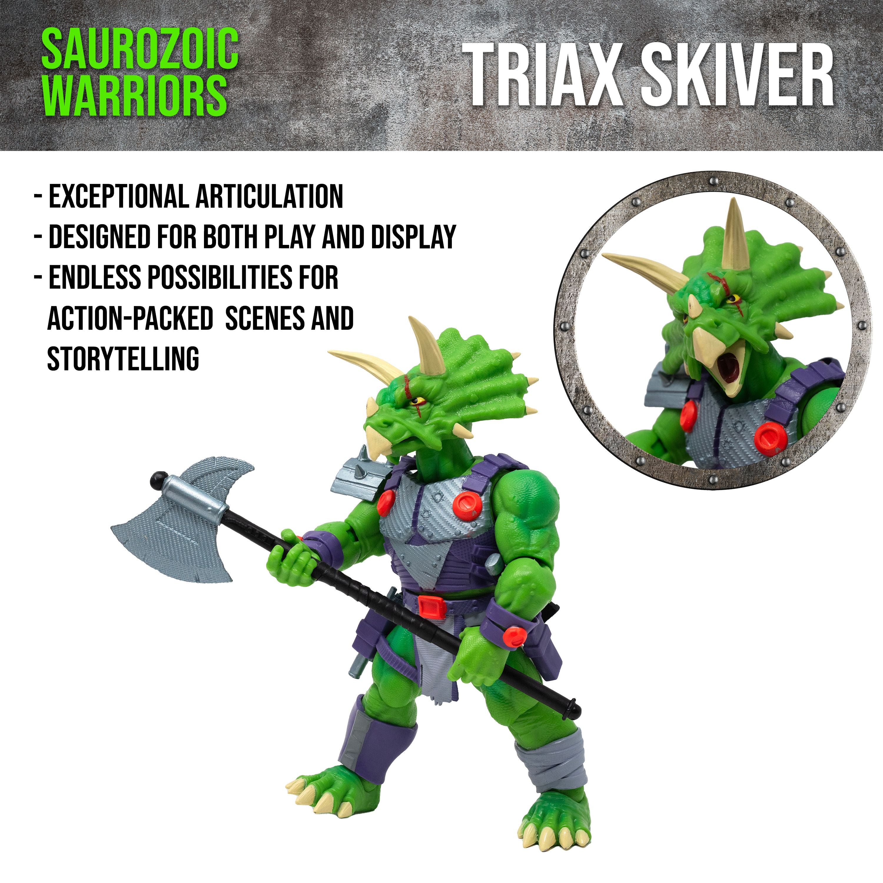 Saurozoic Warriors Action Figure: Triax Skiver