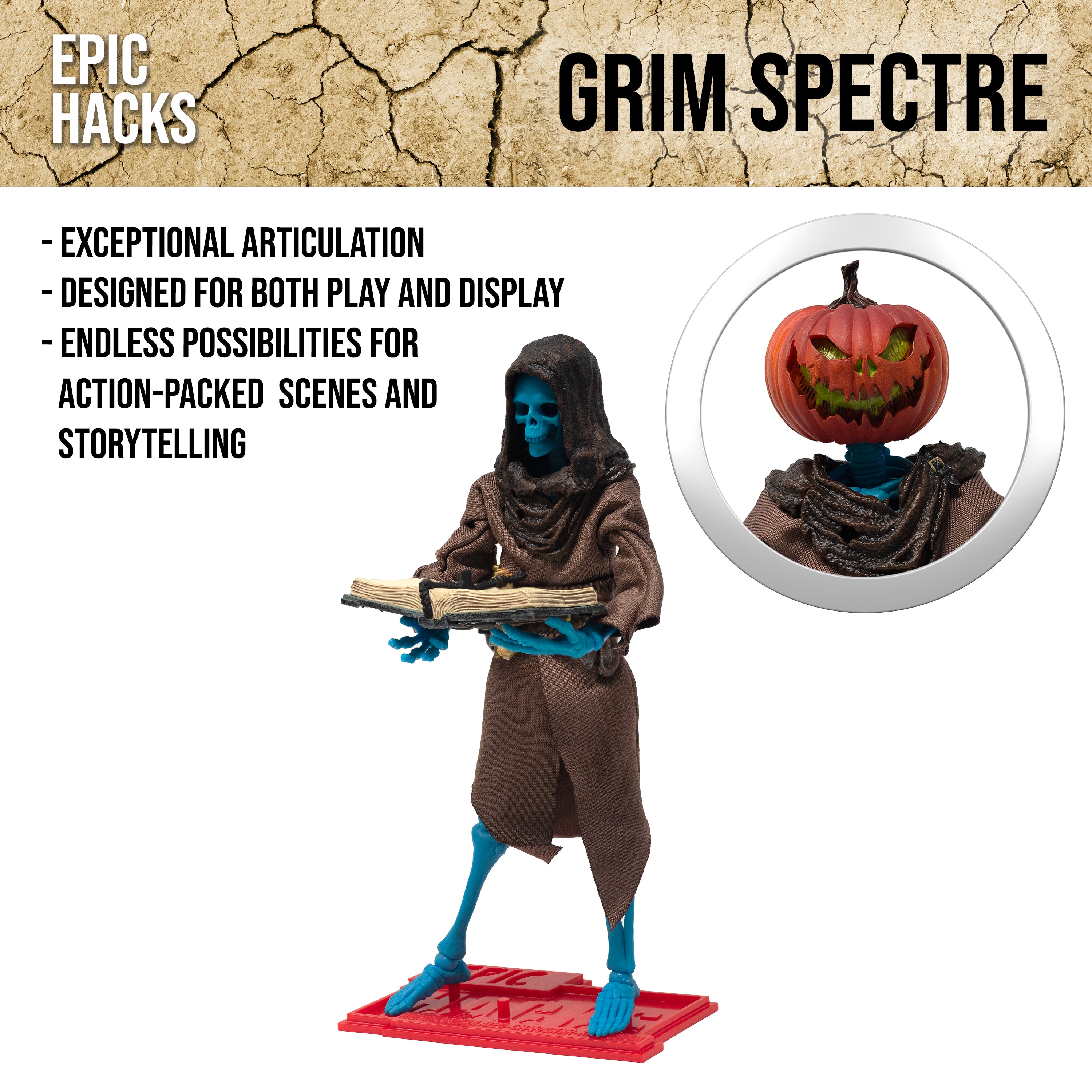 EPIC H.A.C.K.S. Action Figure: Grim Spectre Skeleton