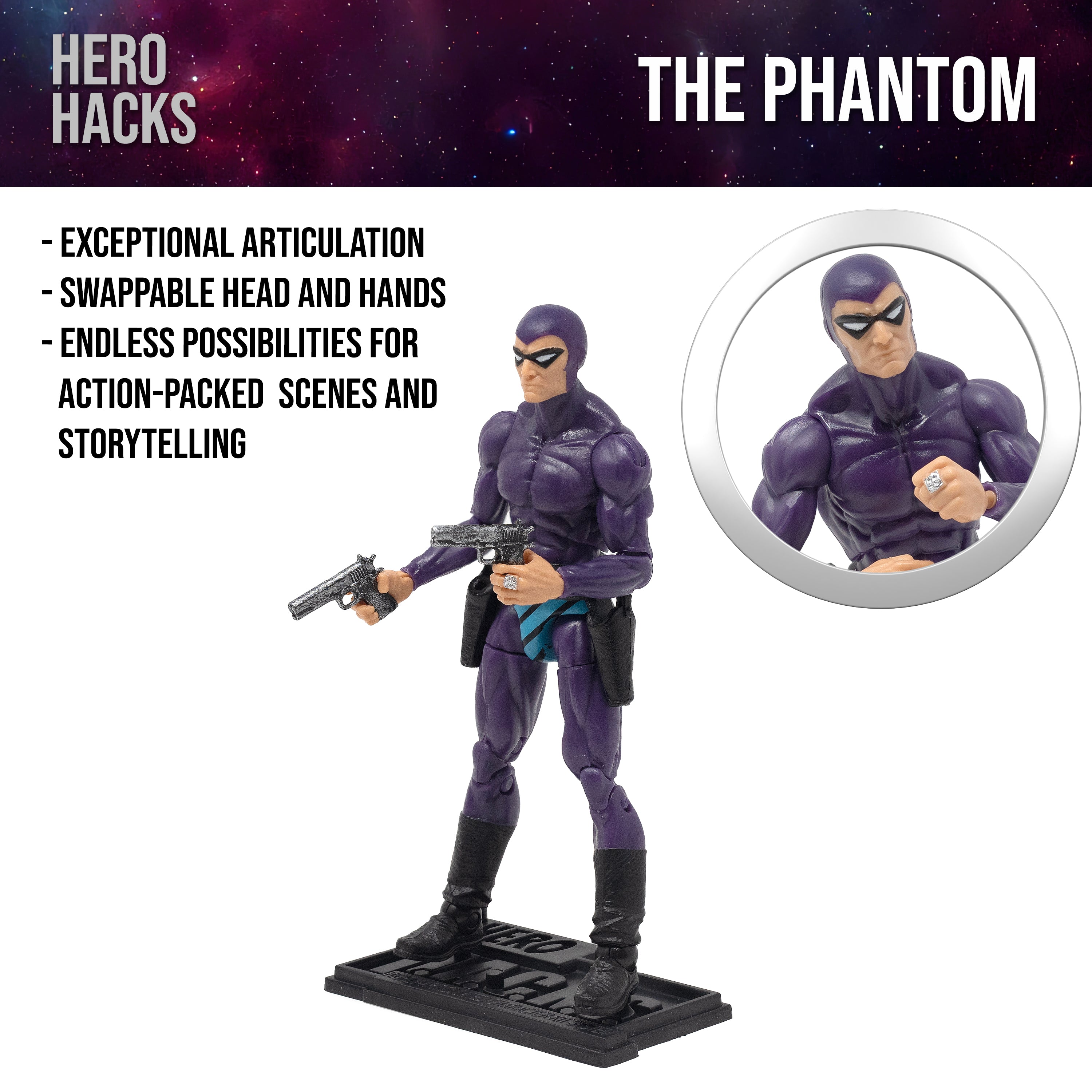 Hero H.A.C.K.S. Phantom Action Figure: Phantom - Wv1