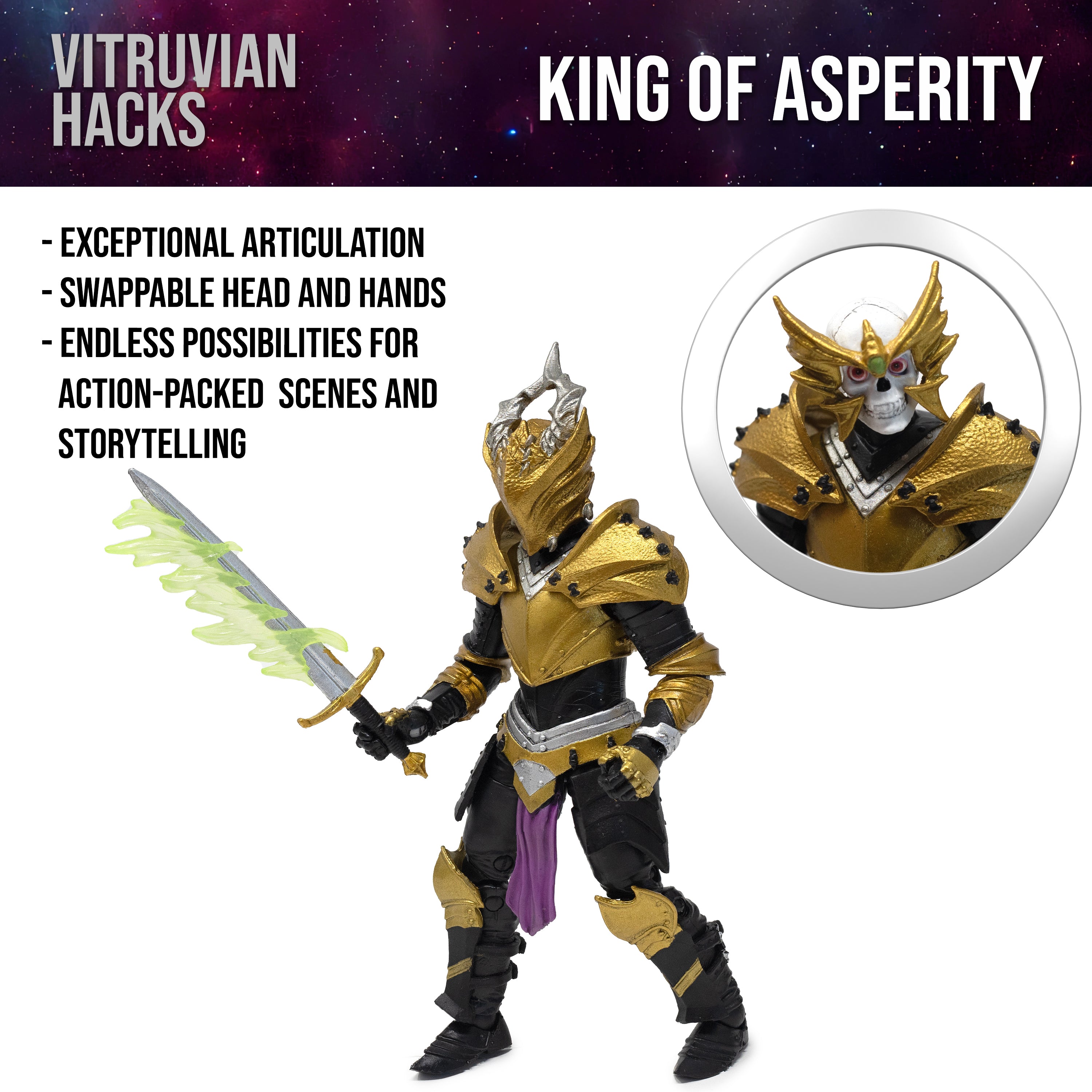 Vitruvian H.A.C.K.S. Action Figure: 10th Anniversary - King of Asperity