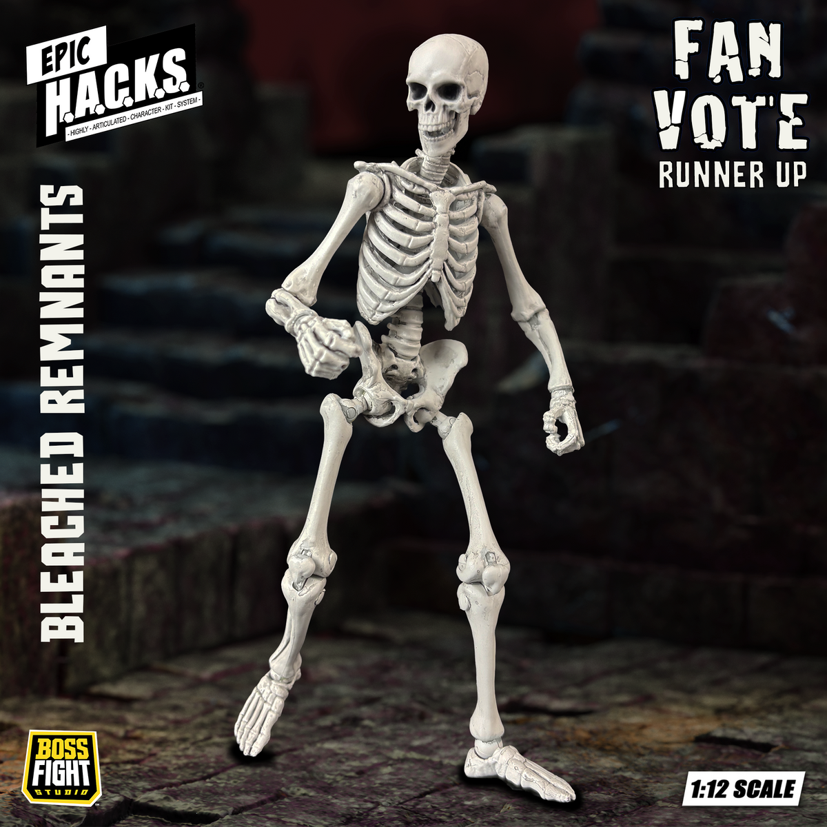 EPIC H.A.C.K.S. 1:12 Skeleton Blank: Bleached Remnants