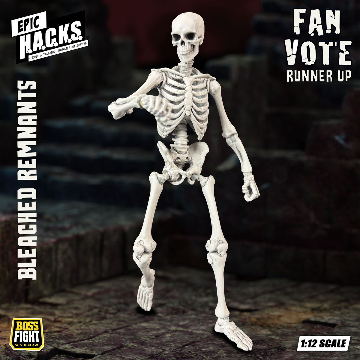EPIC H.A.C.K.S. 1:12 Skeleton Blank: Bleached Remnants