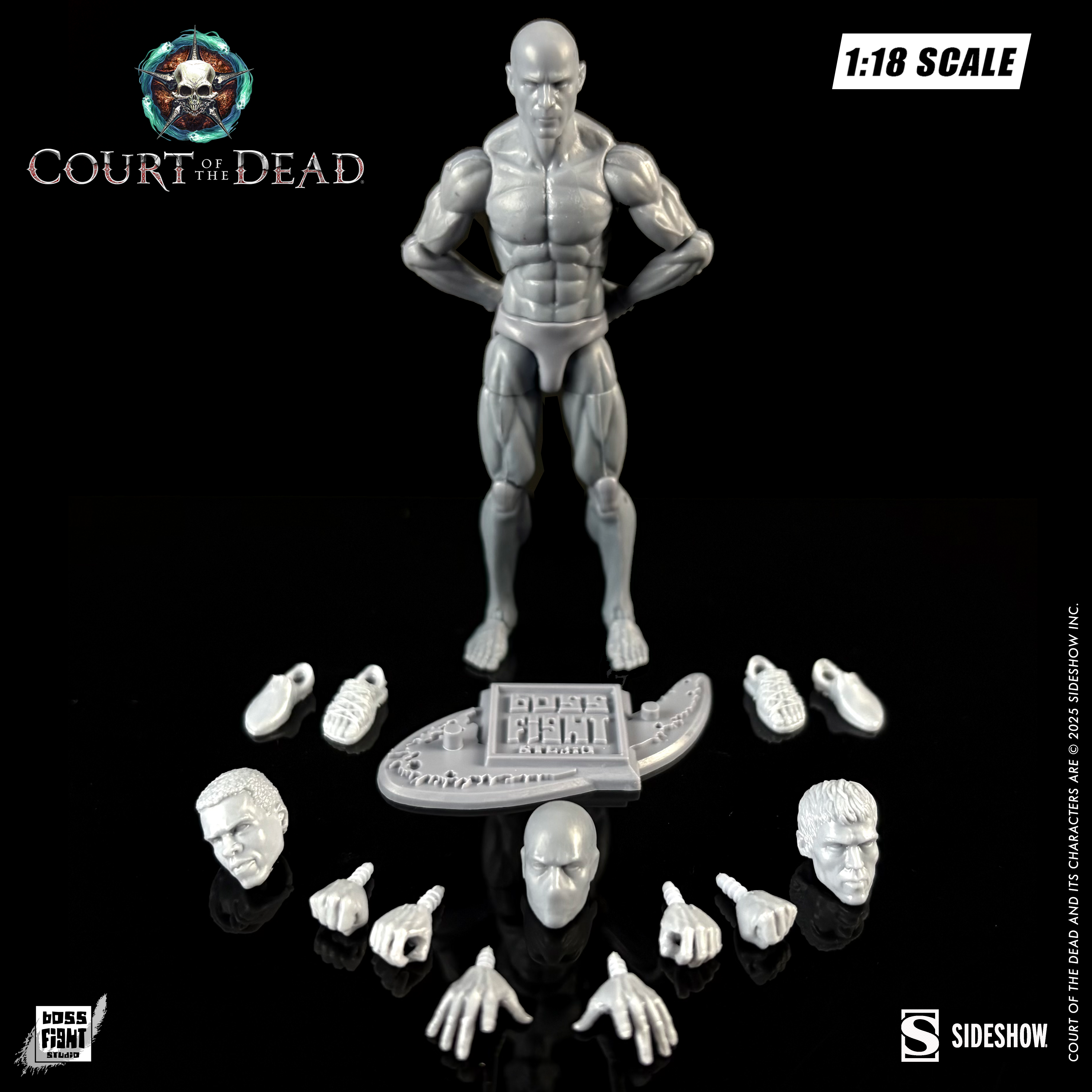 Court of the Dead 1:18th Scale Action Figure Blank | Ethereal Ash Male
