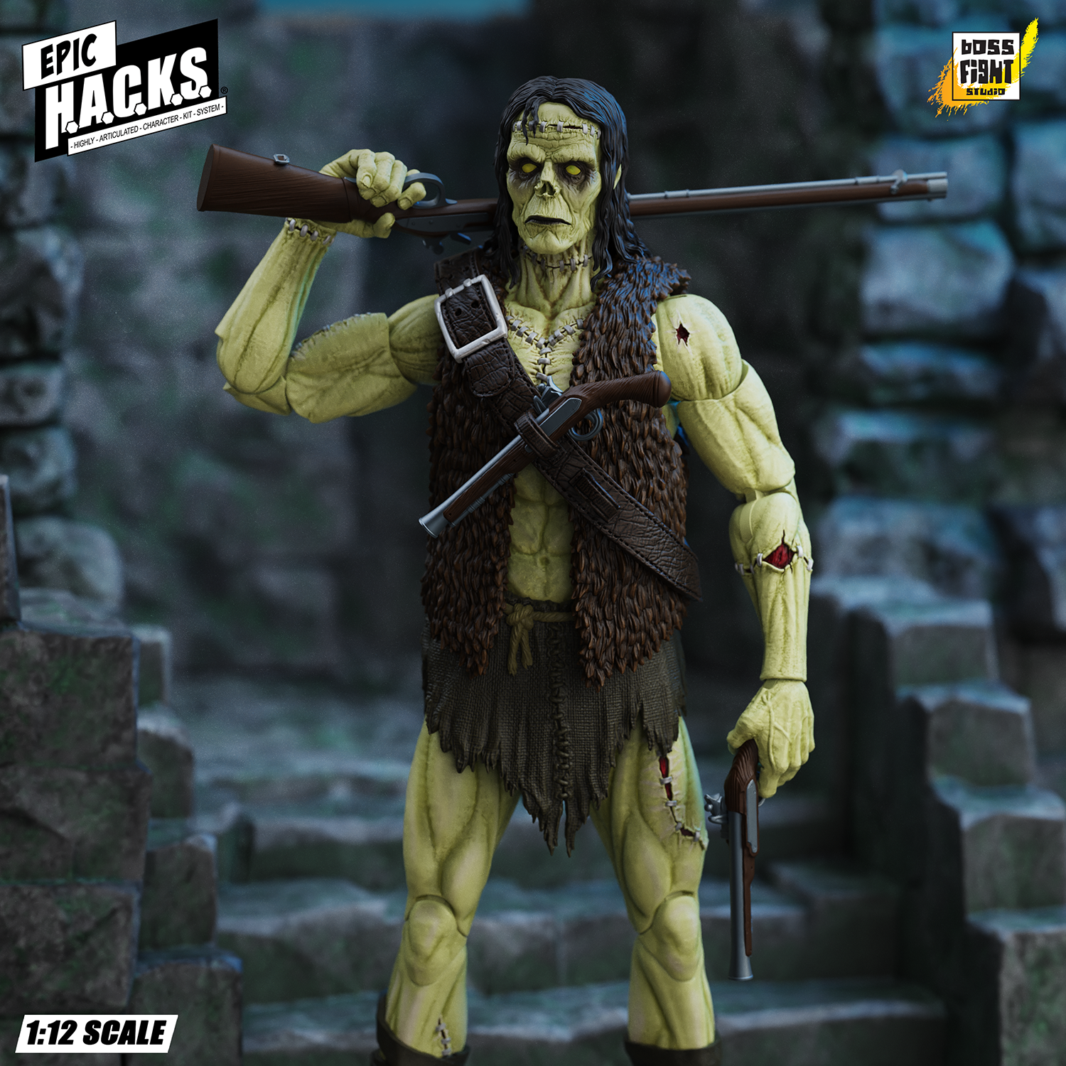 Epic H.A.C.K.S. Creatures 1:12 Scale Action Figure Wave 1 | Frankenstein’s Monster: Undead Creature