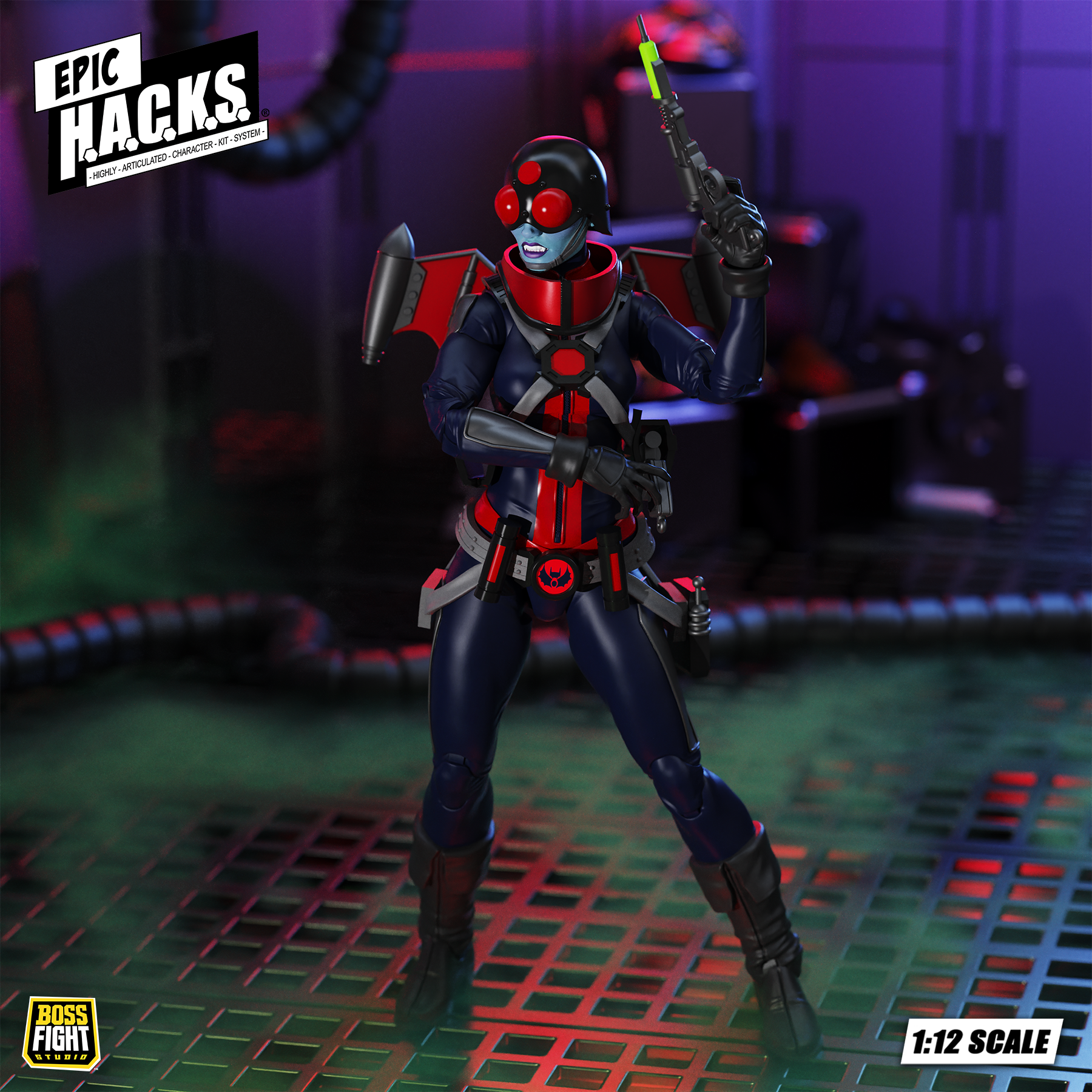 Epic H.A.C.K.S. Core 1:12 Scale Wave 2 Action Figure | Mercy Zaleska: Vampiron Secret Service