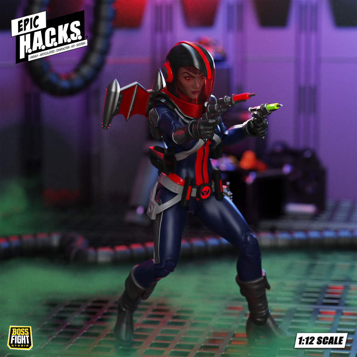 Epic H.A.C.K.S. Core 1:12 Scale Wave 2 Action Figure | Mercy Zaleska: Vampiron Secret Service