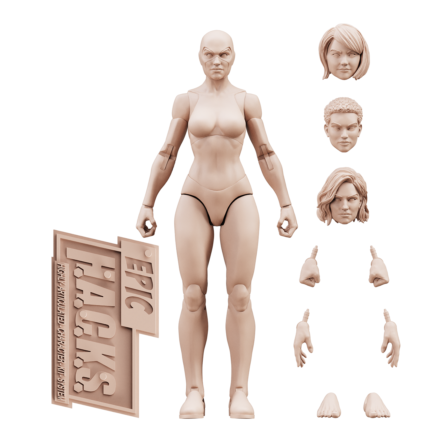 Epic H.A.C.K.S. Blanks: Champagne Beige Female