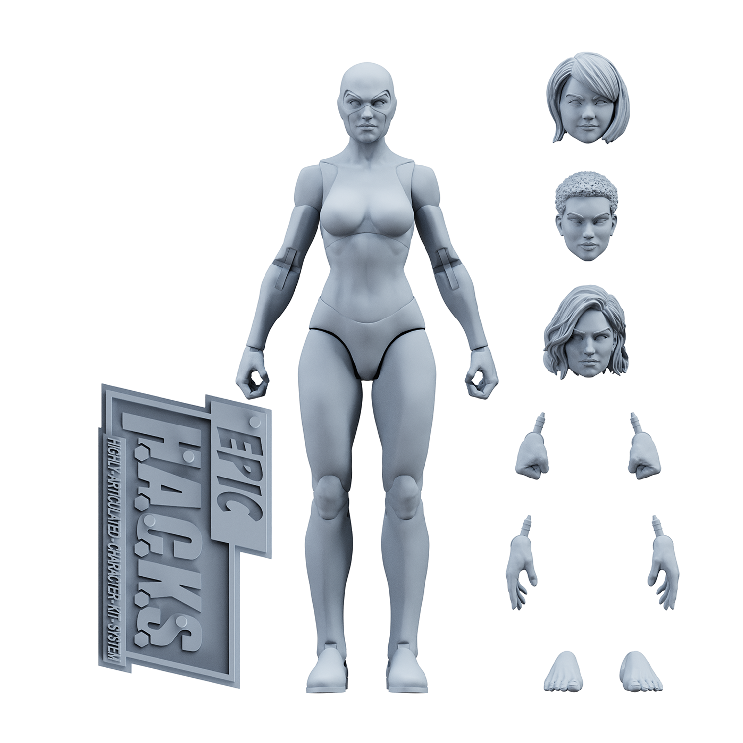 Epic H.A.C.K.S. Blanks: Shady Gray Female