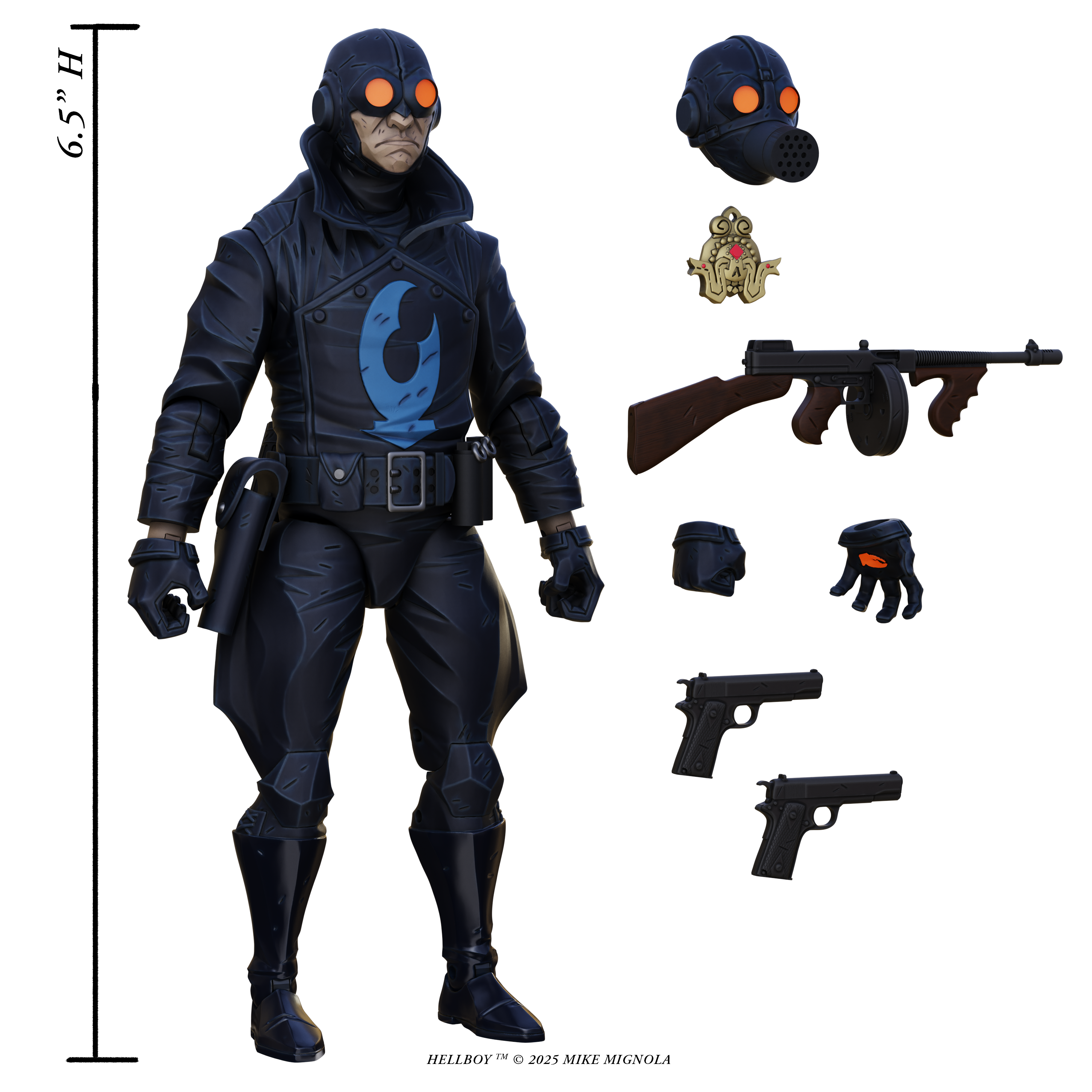 Hellboy 1:12 Scale Action Figures Wv1 | Lobster Johnson (The Iron Prometheus)