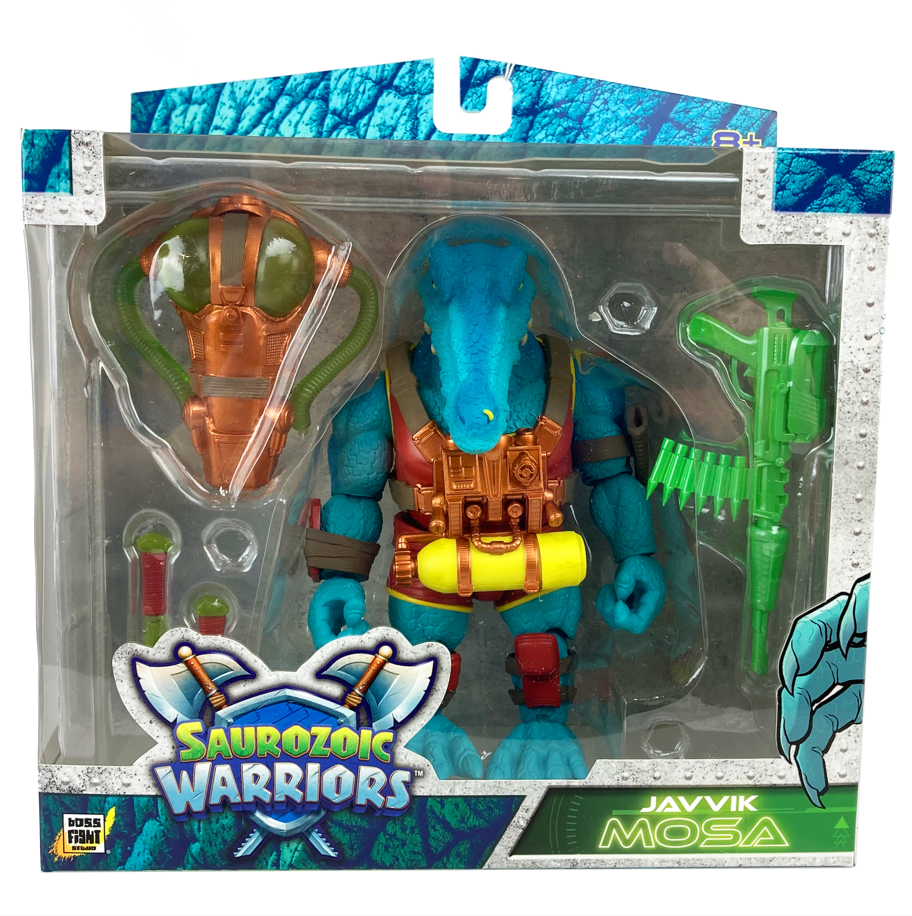 Saurozoic Warriors Action Figure: Javvik Mosa Mosasaurus / Underwater Assault