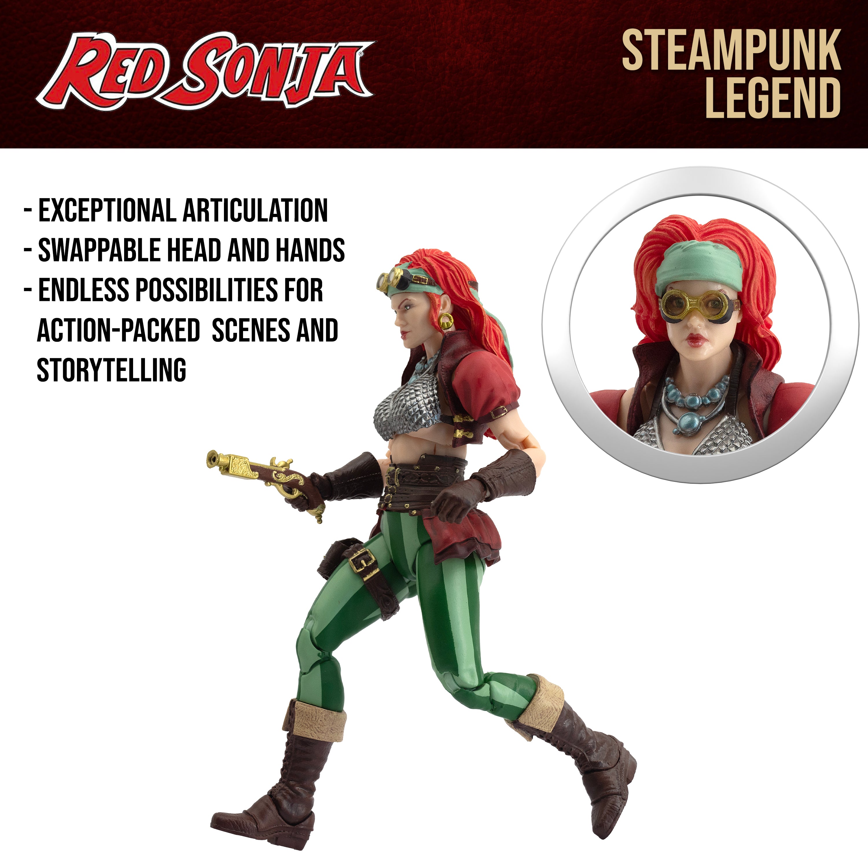 Red Sonja: Steampunk Legend 1:12 Scale Epic H.A.C.K.S. Action Figure