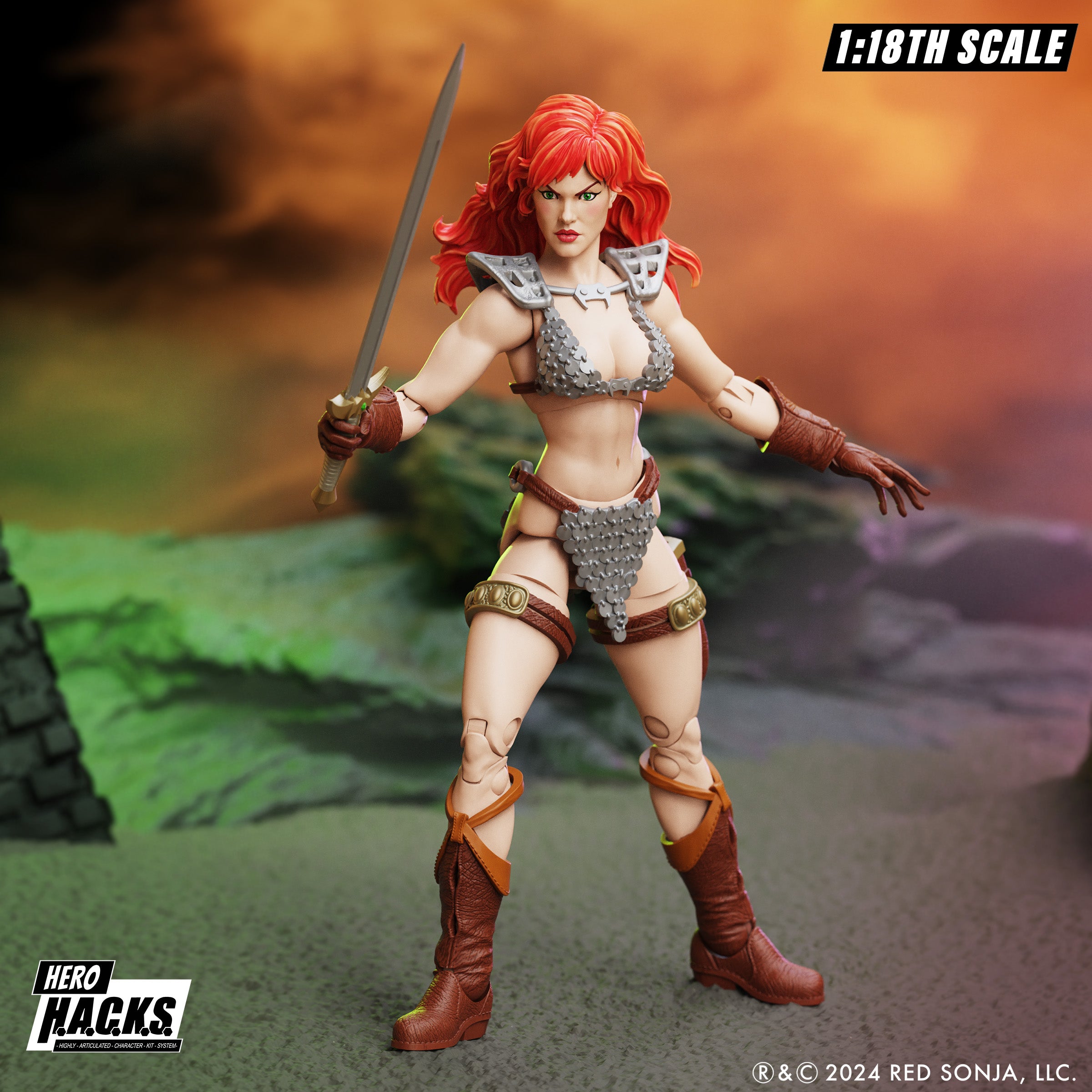 Red Sonja 1:18 Scale Hero H.A.C.K.S. Action Figure