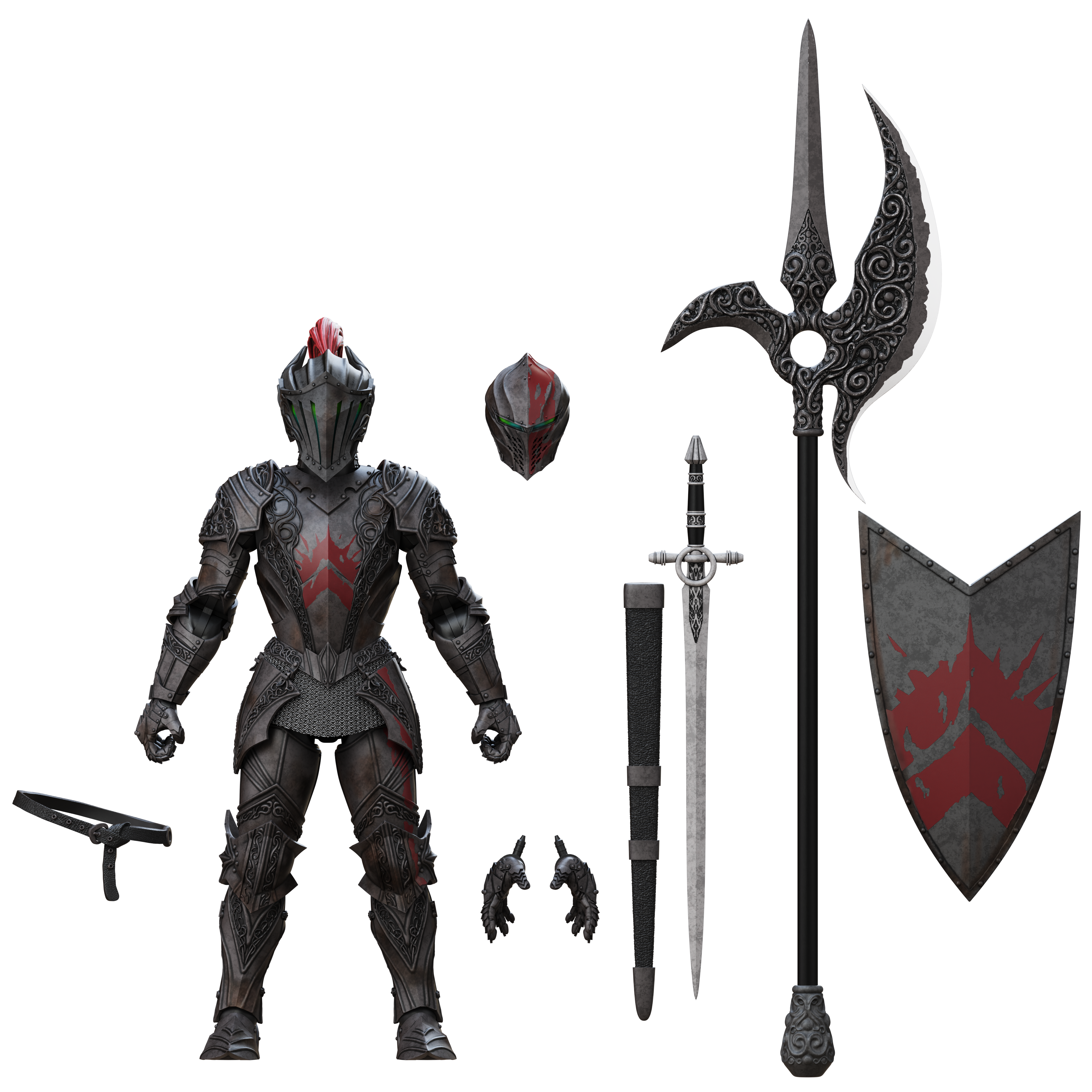 Epic H.A.C.K.S. Core 1:12 Scale Wave 2 Action Figure | Dire Knight: Enchanted Armor
