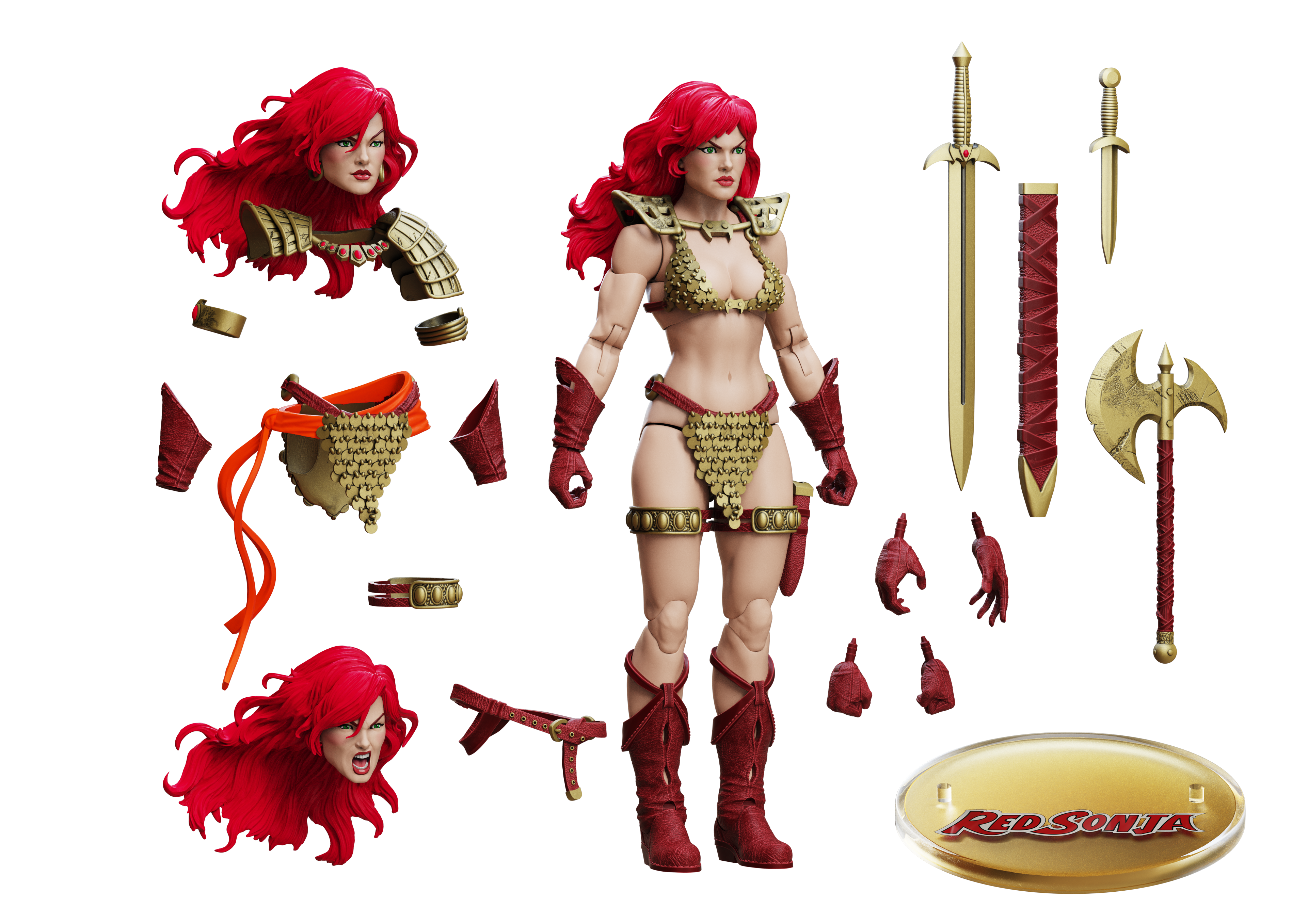 Red Sonja: Gold and Red Limited Edition 1:12 Scale Epic H.A.C.K.S. Action Figure