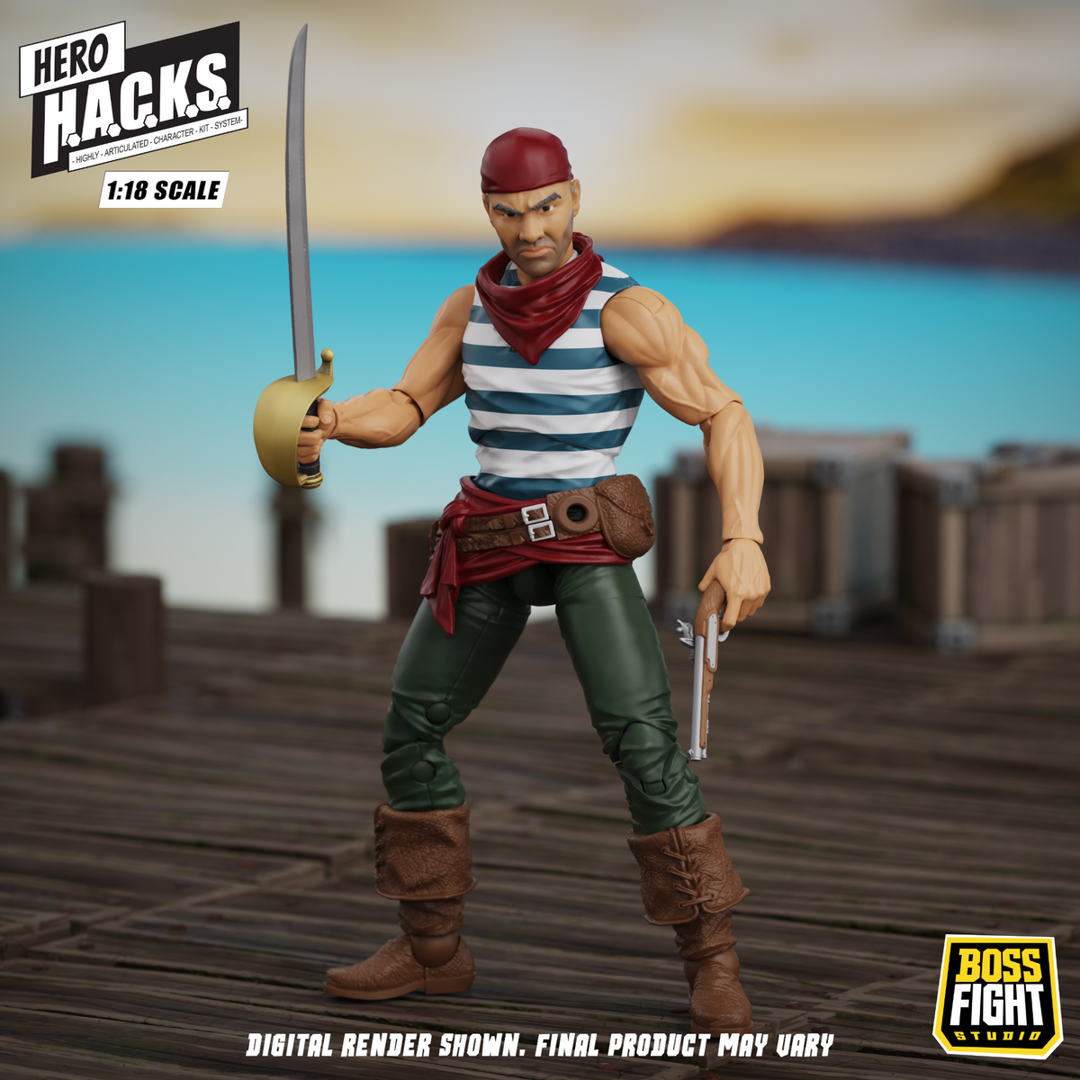 Hero H.A.C.K.S. Core Wave 1 Action Figure - Daniel Wright: Pirate Quartermaster