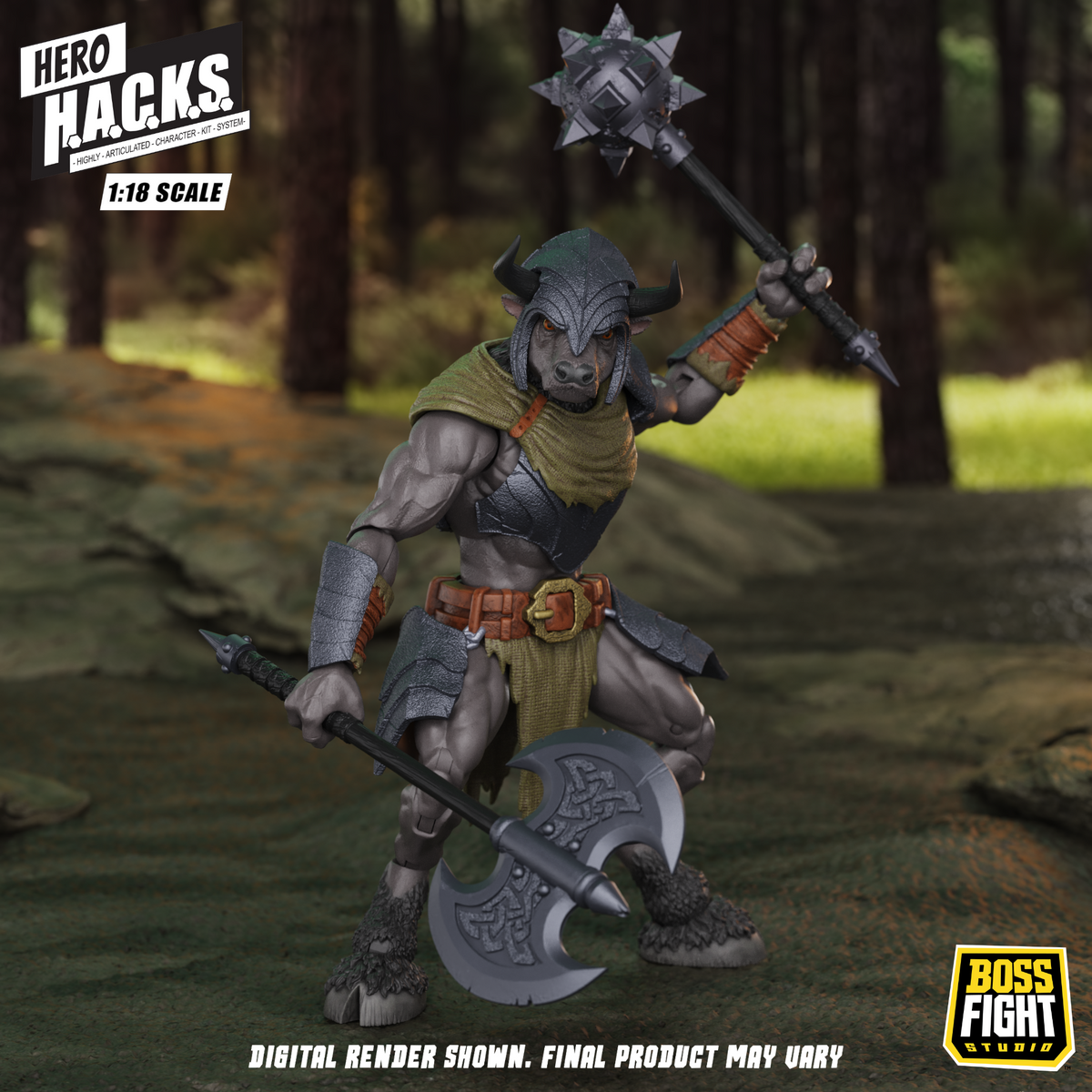 Hero H.A.C.K.S. Core Wave 1 Action Figure - Minos Auroxos: Labyrinthian Warrior