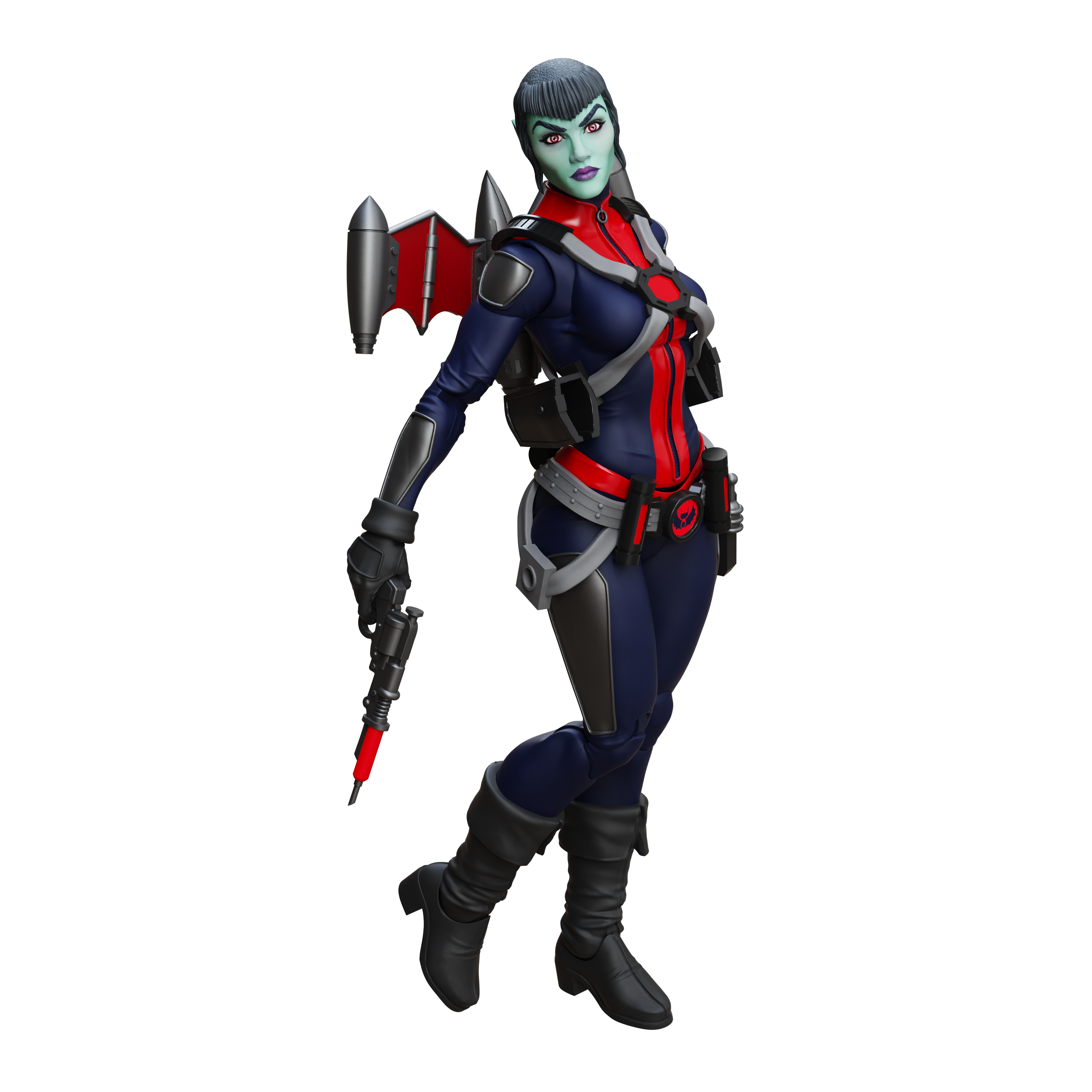 Epic H.A.C.K.S. Core 1:12 Scale Wave 2 Action Figure | Mercy Zaleska: Vampiron Secret Service