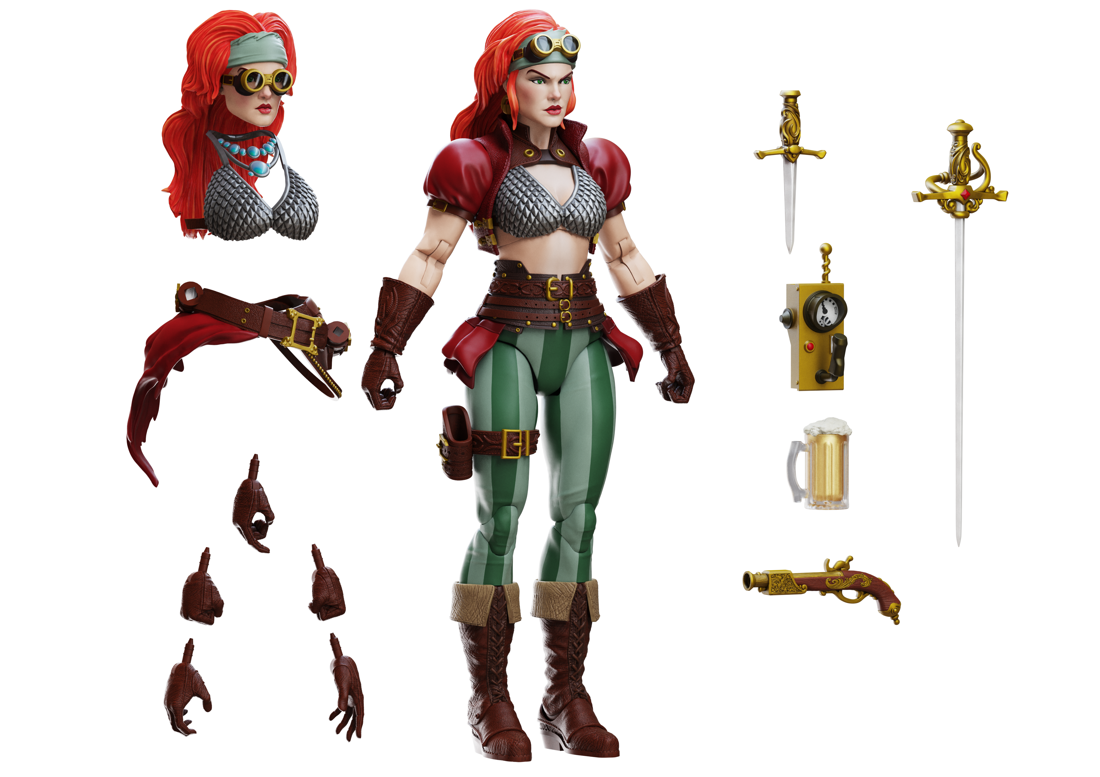 Red Sonja: Steampunk Legend 1:12 Scale Epic H.A.C.K.S. Action Figure