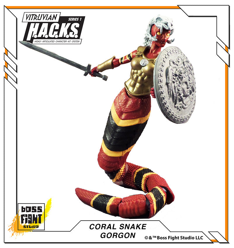 Vitruvian H.A.C.K.S. Action Figure: Coral Snake Gorgon