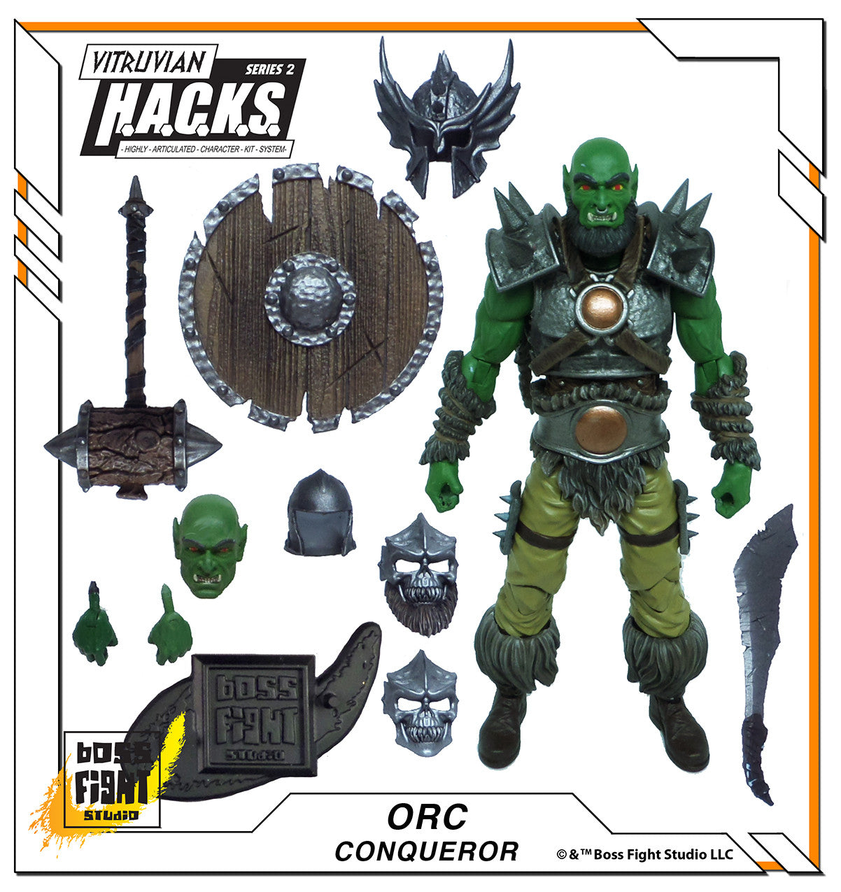 Vitruvian H.A.C.K.S. Action Figure: Male Orc Conqueror