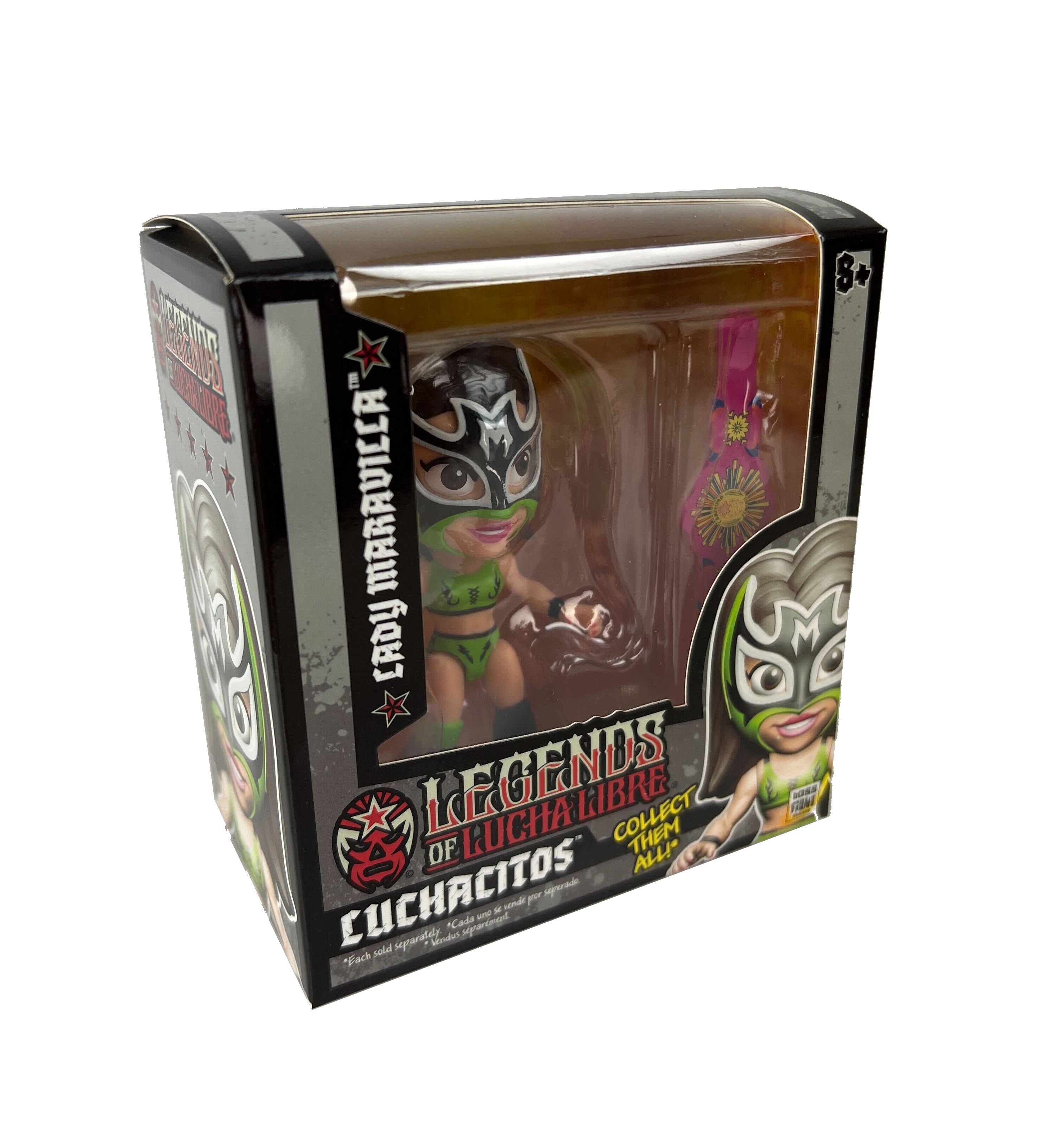Legends of Lucha Libre - Luchacitos Mini Action Figures - Lady Maravilla, Green Costume