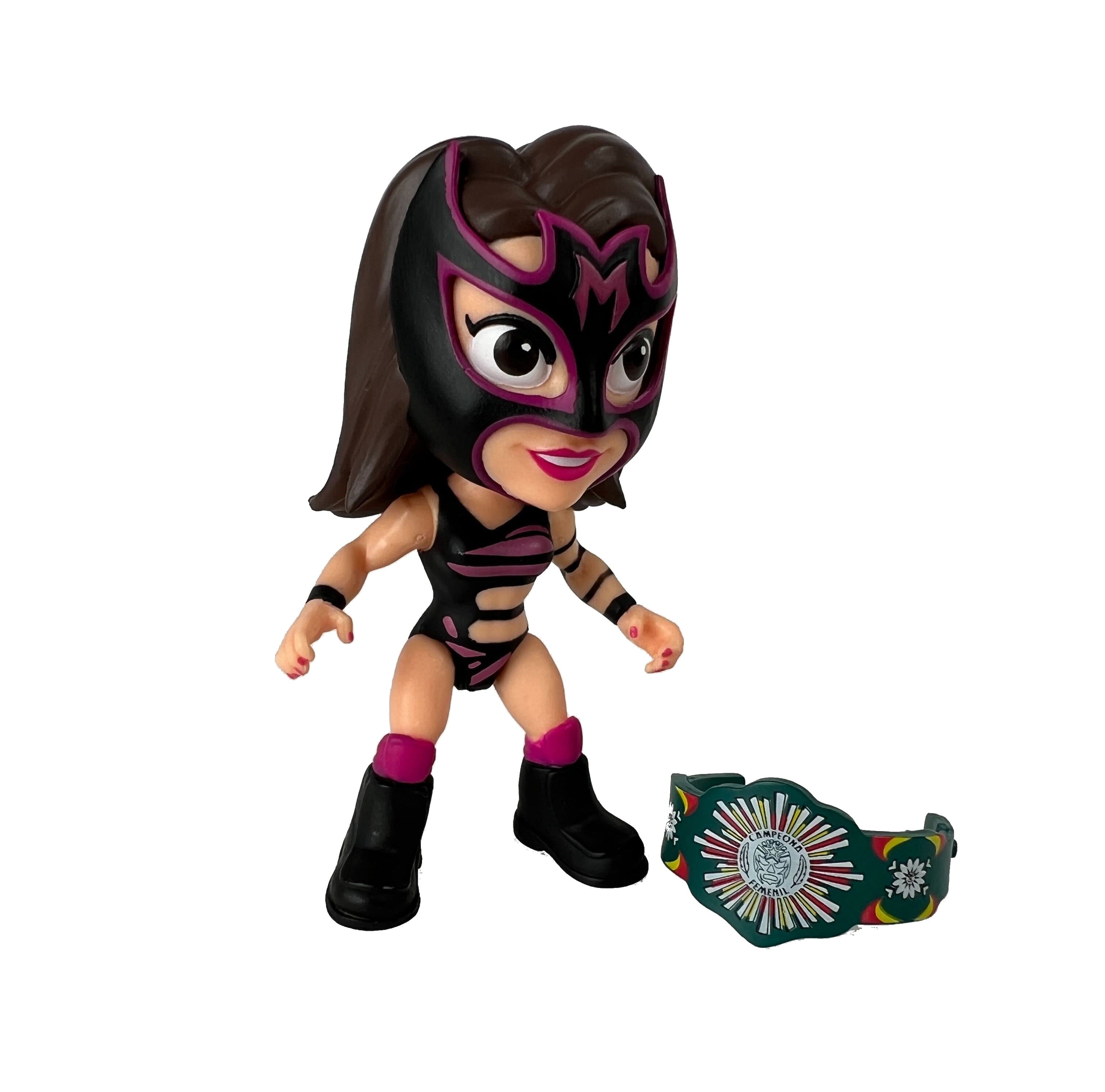 Legends of Lucha Libre - Luchacitos Mini Action Figures - Lady Maravilla, Pink Costume