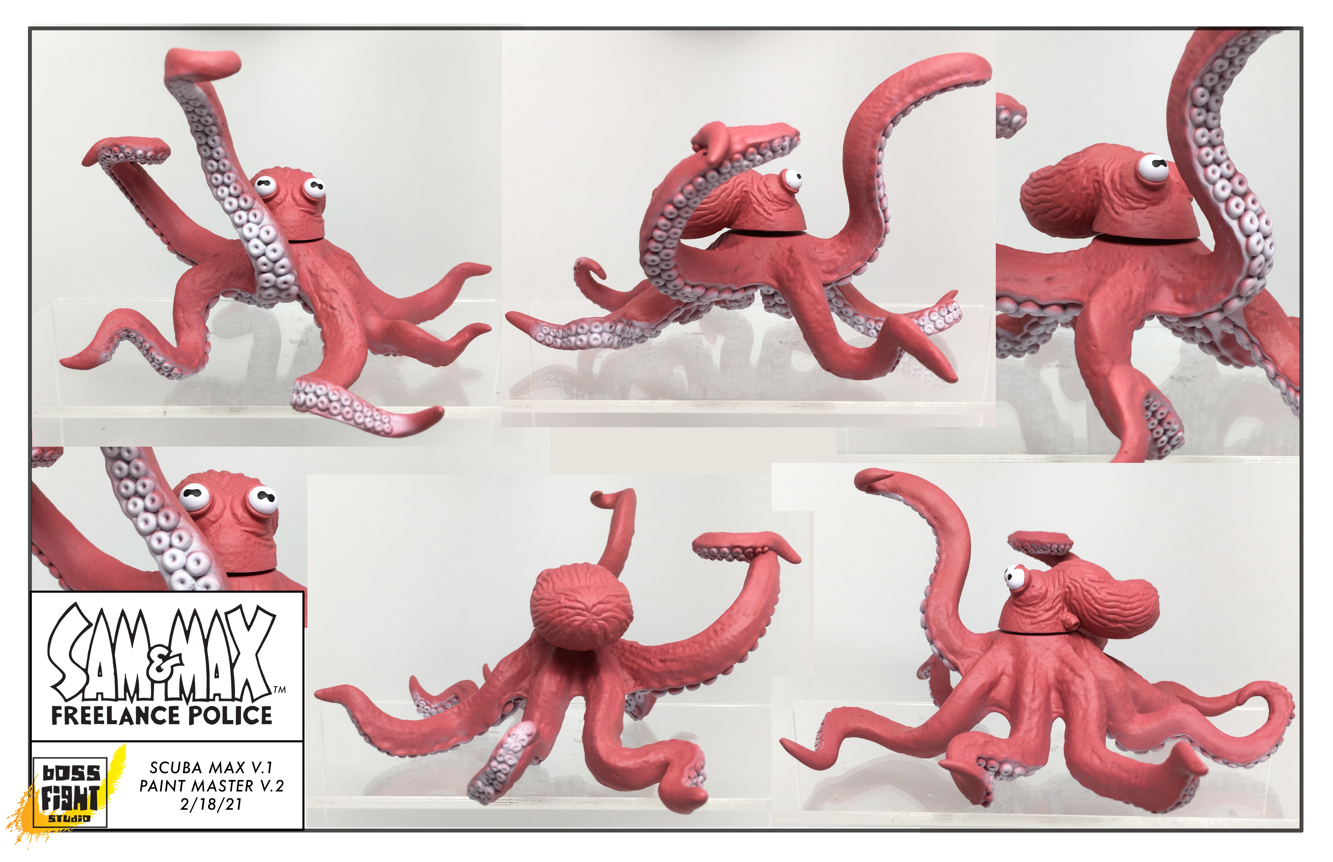 Sam & Max Series Action Figure - Wave 2 - Scuba Max & Ratzo the Octopus Ginormous Deluxe Set