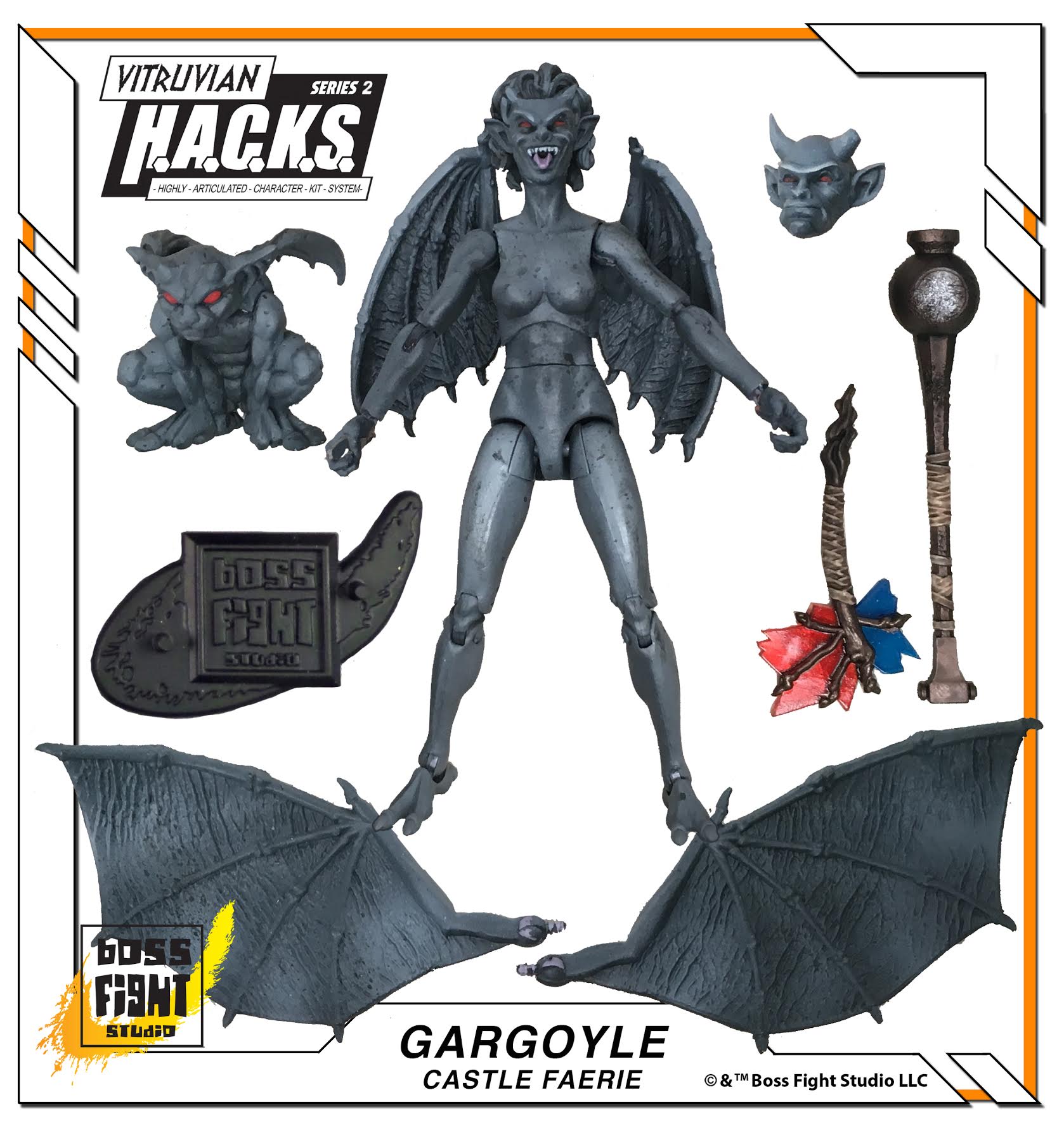 Vitruvian H.A.C.K.S. Action Figure: Gargoyle - Castle Faerie