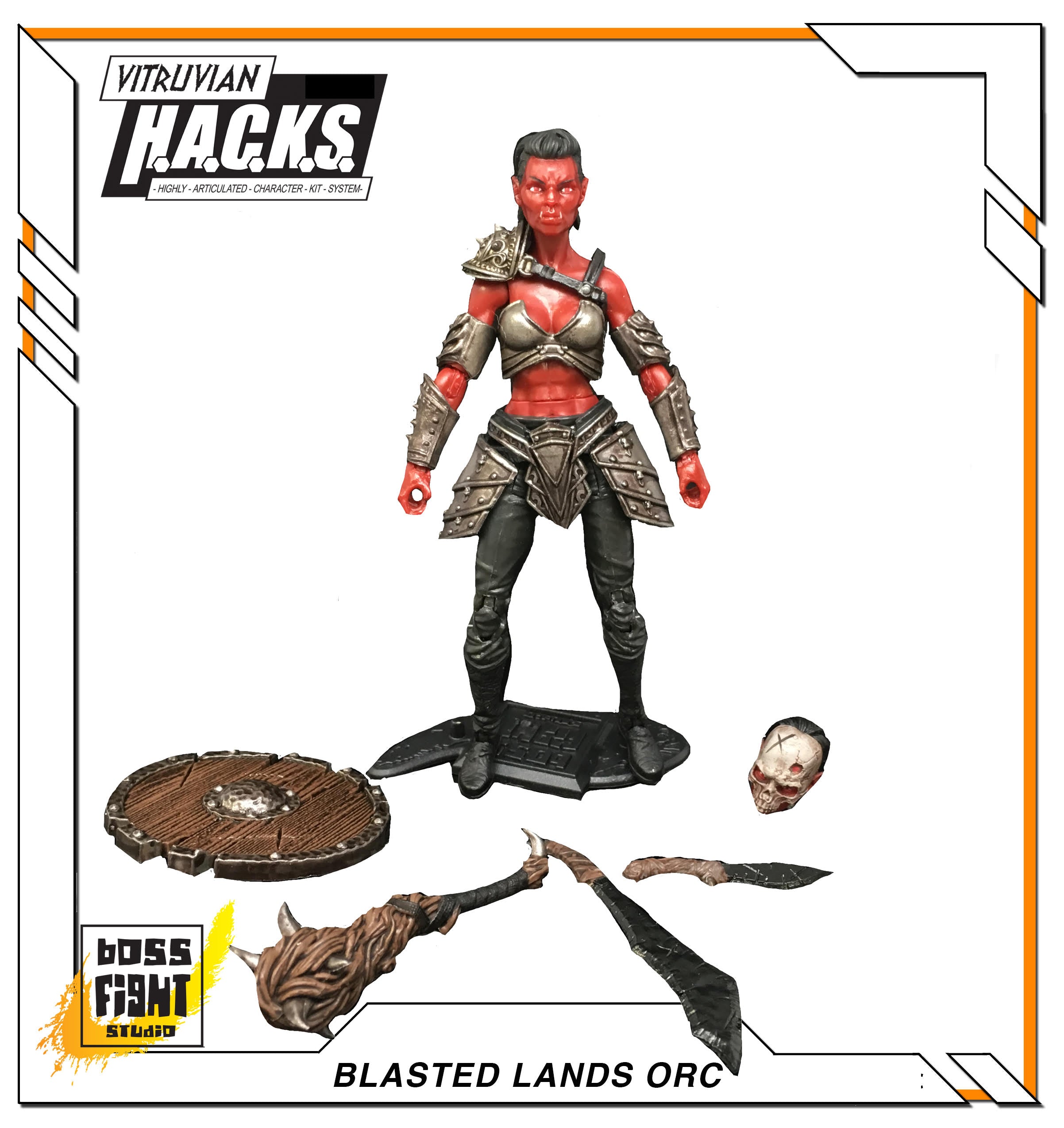 Vitruvian H.A.C.K.S. Action Figure: Female Blasted Lands Orc