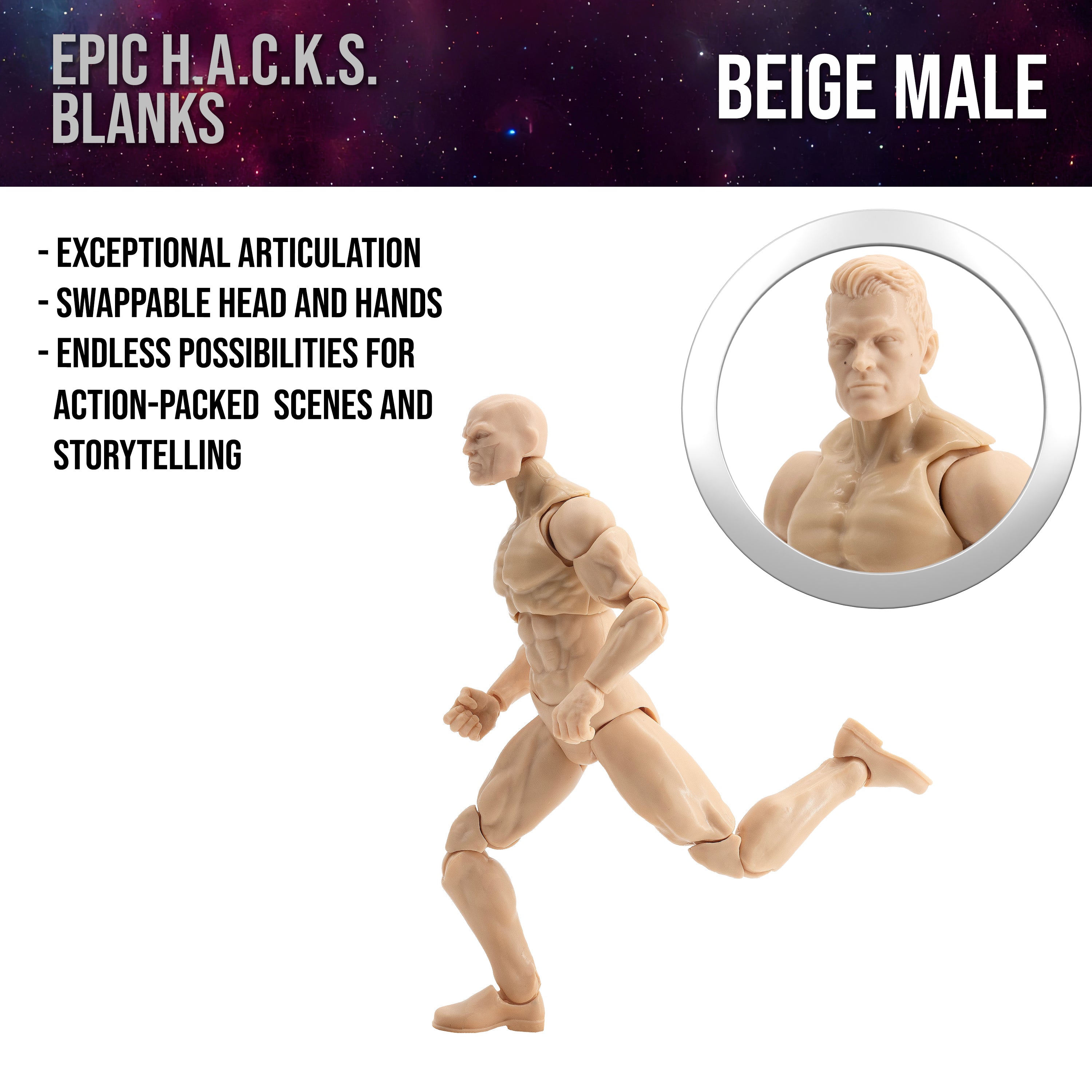 Epic H.A.C.K.S. Blanks: Champagne Beige Male