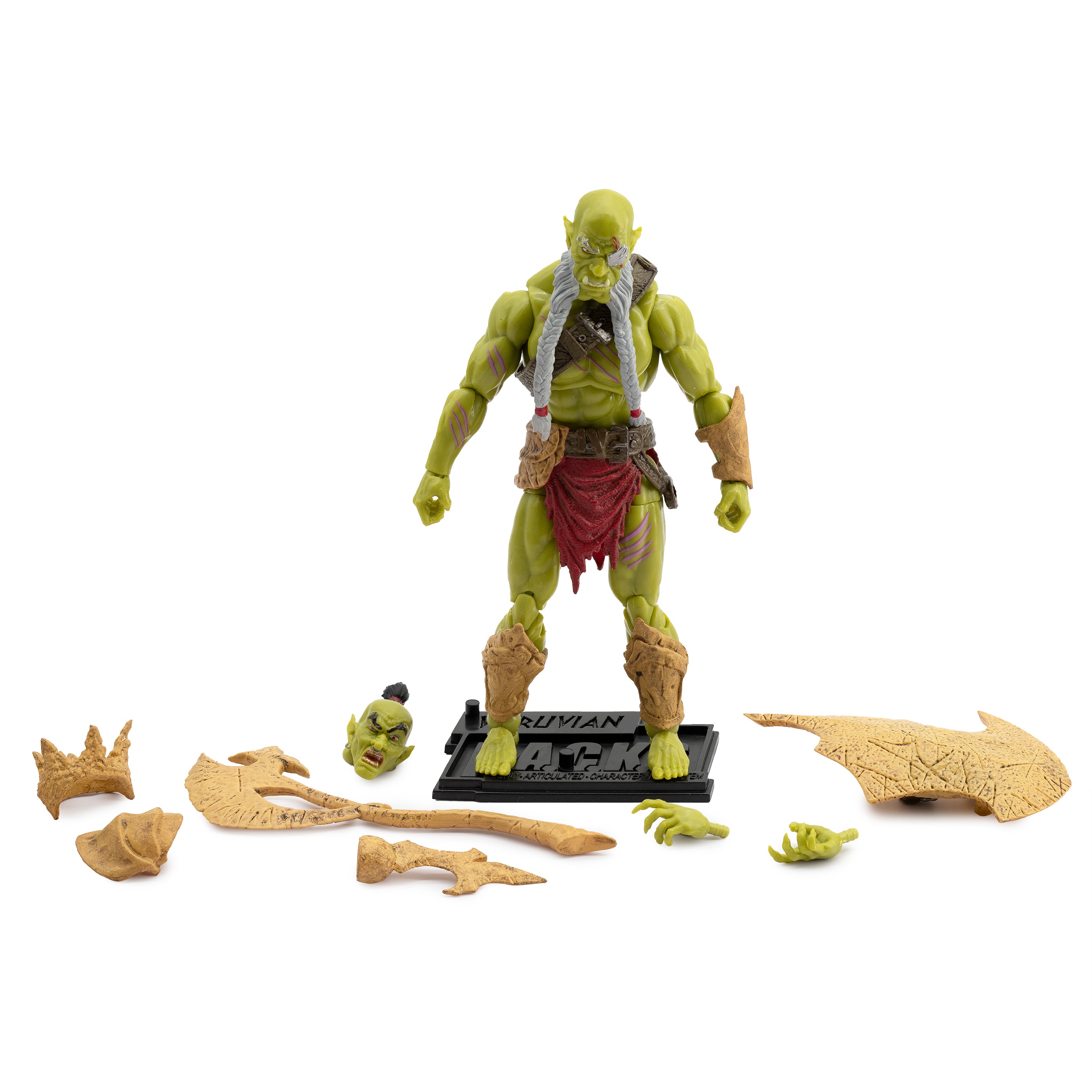Vitruvian H.A.C.K.S. Action Figure - Bur’Zagi (Mighty Orc Sovran)