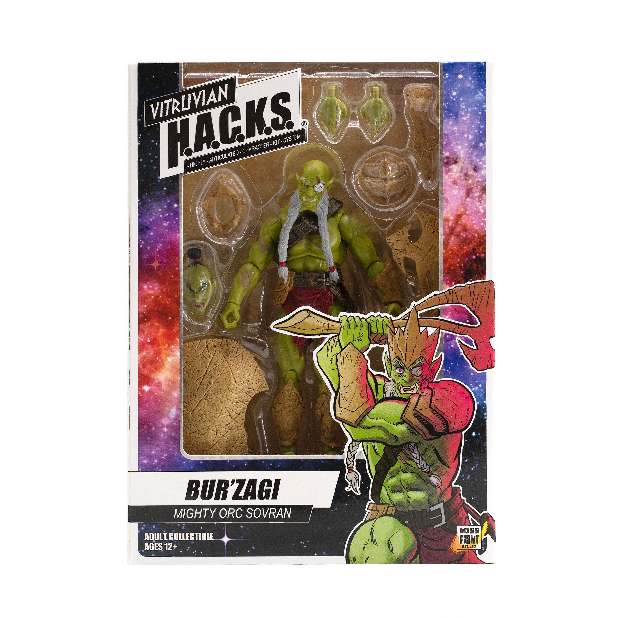 Vitruvian H.A.C.K.S. Action Figure - Bur’Zagi (Mighty Orc Sovran)