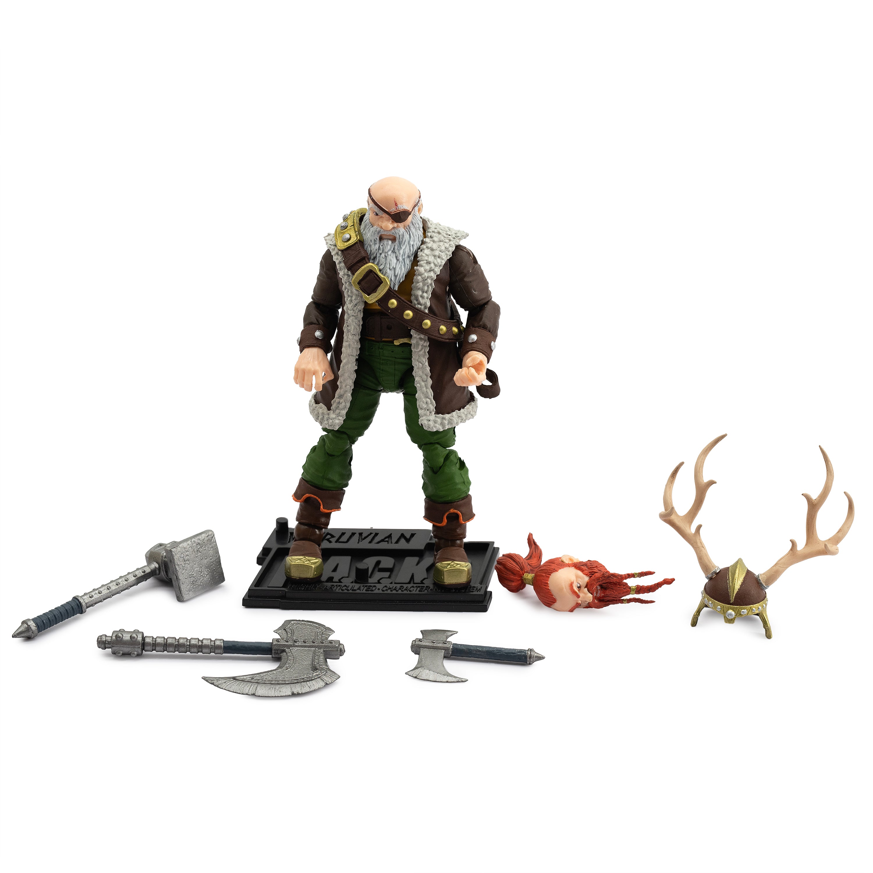 Vitruvian H.A.C.K.S. Action Figure - Grimgrom (Dwarf Mercenary)