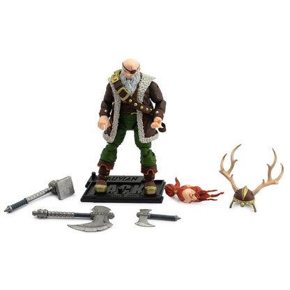 Vitruvian H.A.C.K.S. Action Figure - Grimgrom (Dwarf Mercenary)
