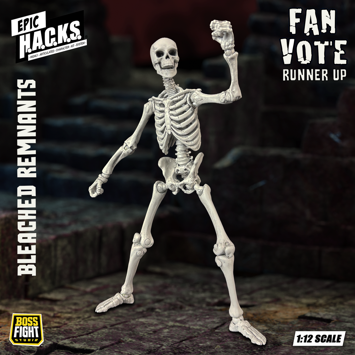 EPIC H.A.C.K.S. 1:12 Skeleton Blank: Bleached Remnants