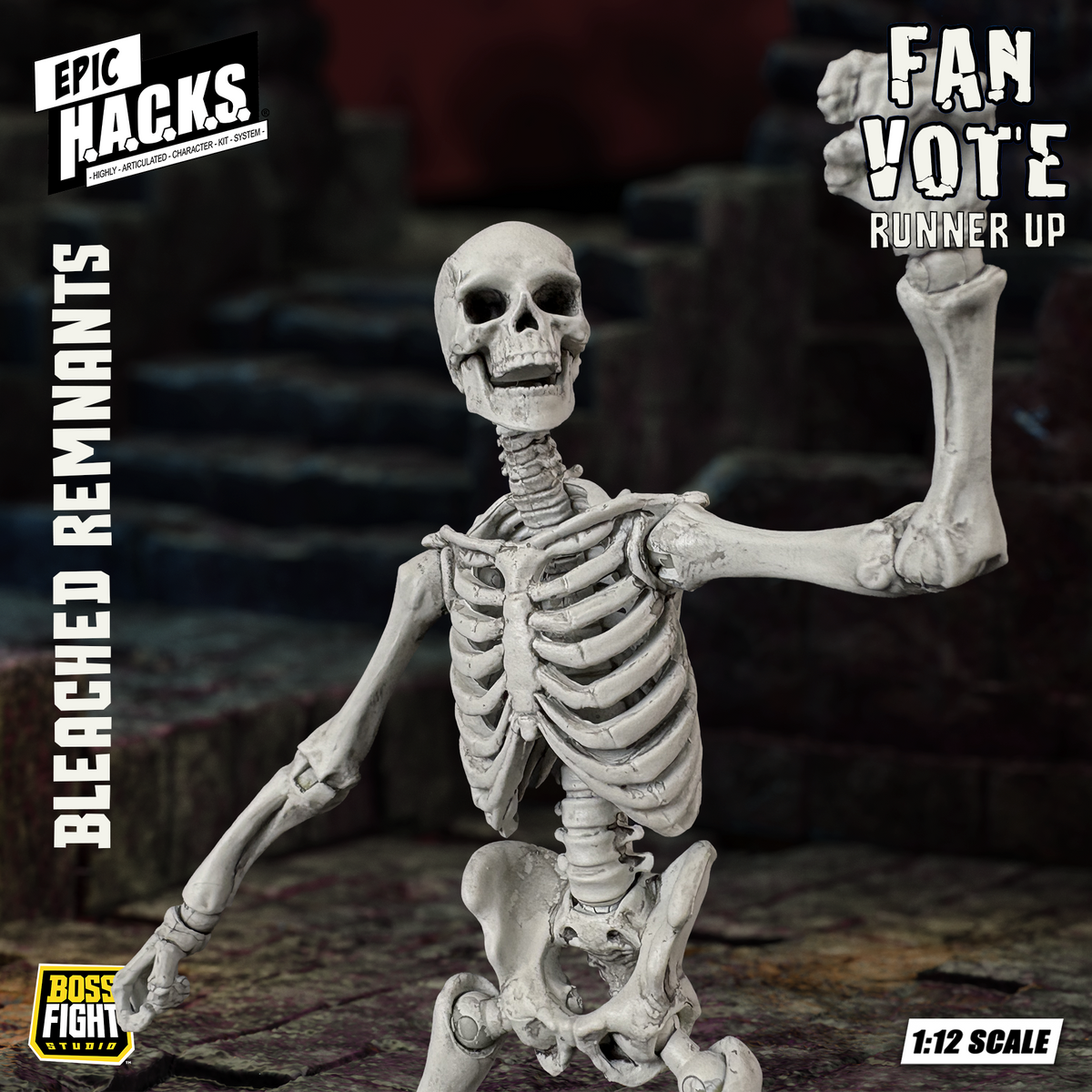 EPIC H.A.C.K.S. 1:12 Skeleton Blank: Bleached Remnants