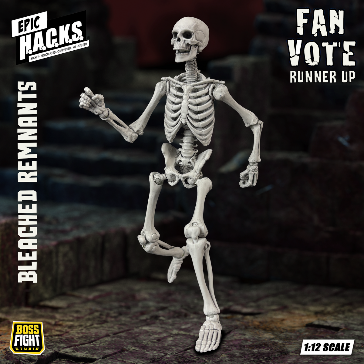 EPIC H.A.C.K.S. 1:12 Skeleton Blank: Bleached Remnants