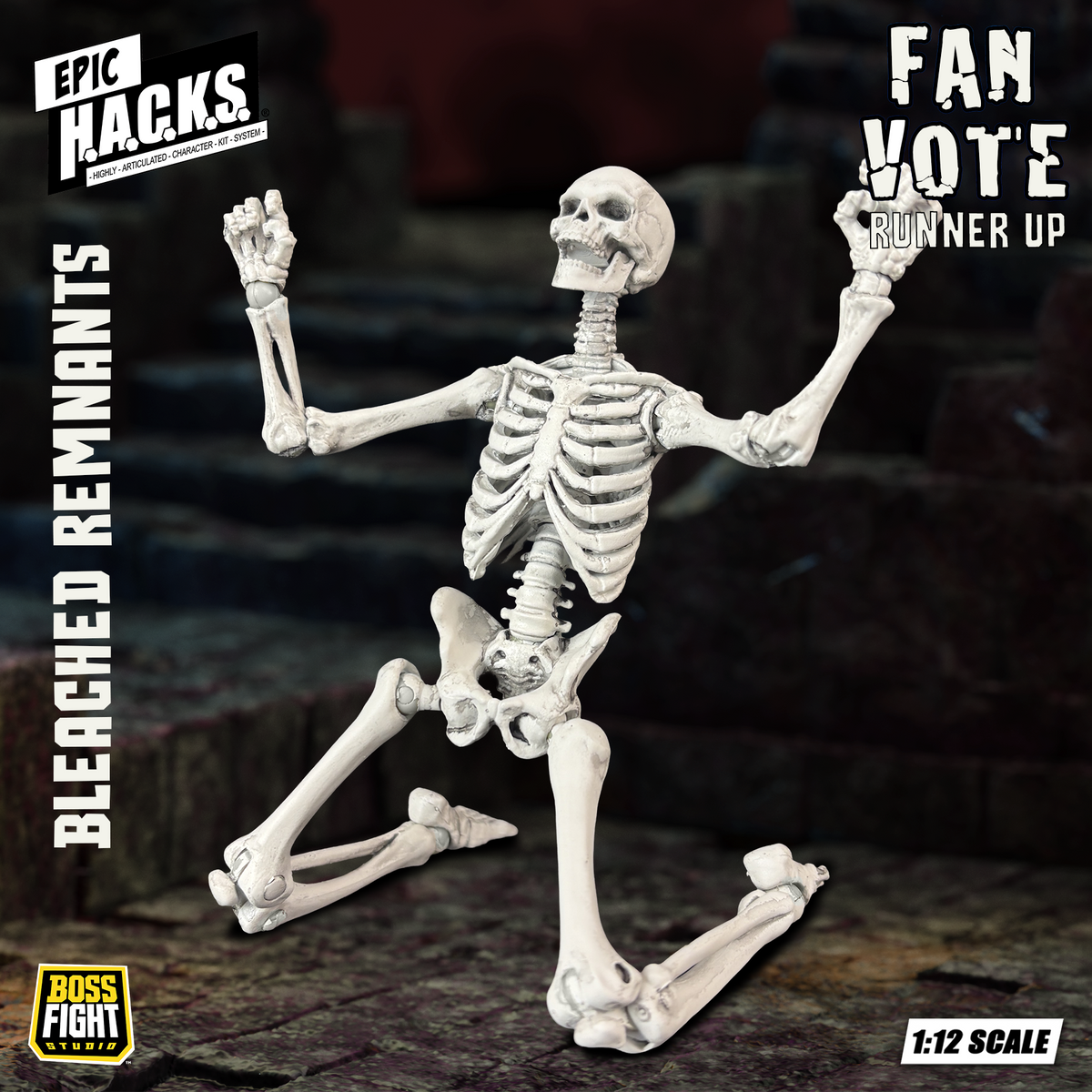 EPIC H.A.C.K.S. 1:12 Skeleton Blank: Bleached Remnants