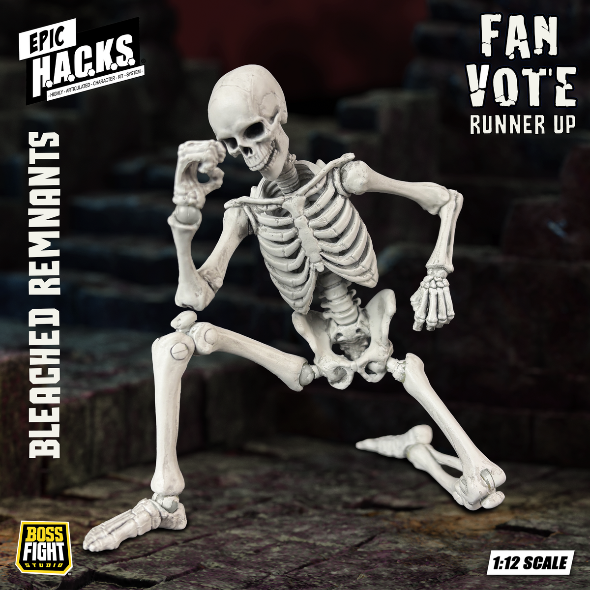 EPIC H.A.C.K.S. 1:12 Skeleton Blank: Bleached Remnants