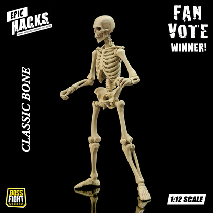 EPIC H.A.C.K.S. 1:12 Skeleton Blank: Classic Bone