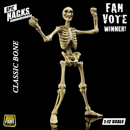 EPIC H.A.C.K.S. 1:12 Skeleton Blank: Classic Bone