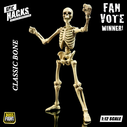 EPIC H.A.C.K.S. 1:12 Skeleton Blank: Classic Bone