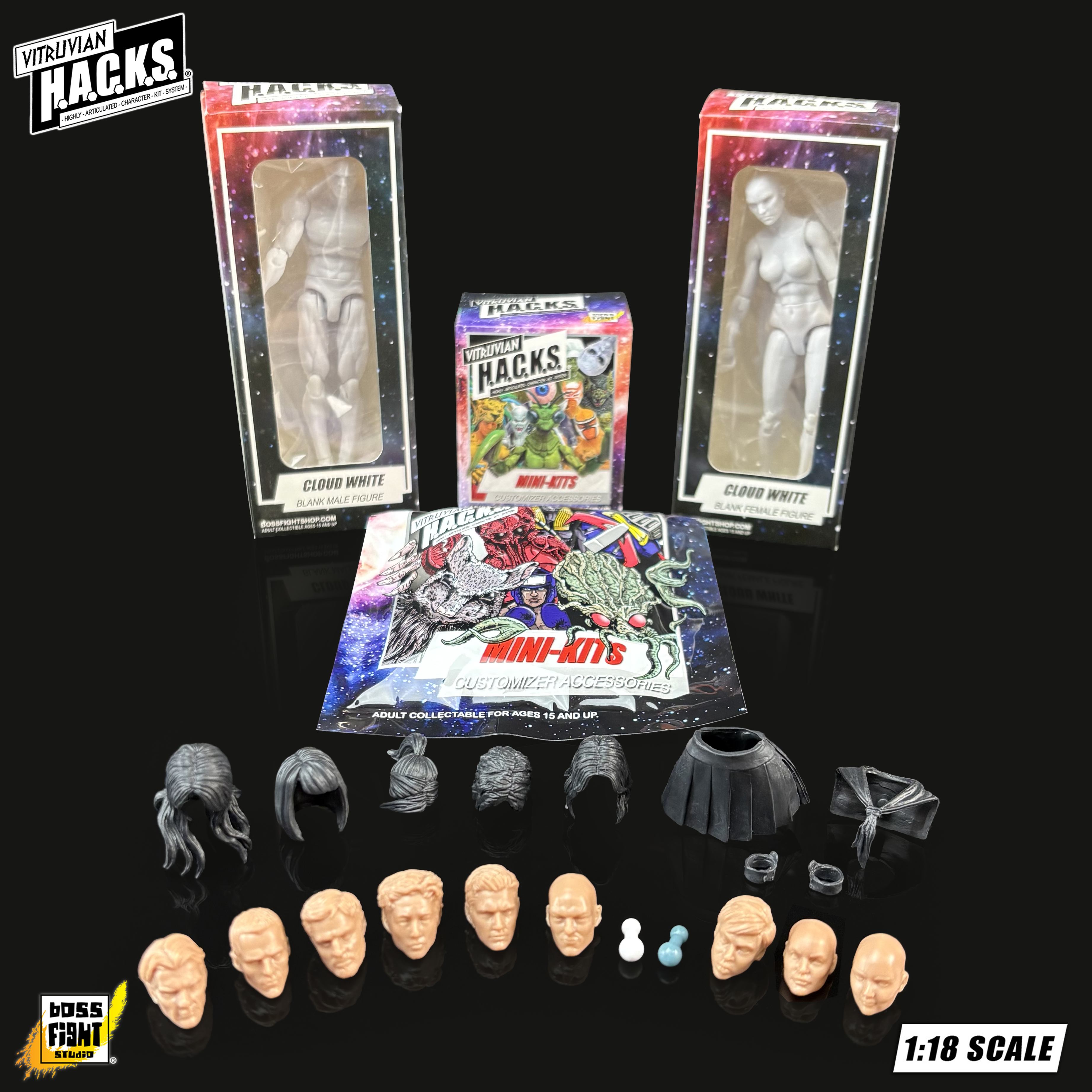 Vitruvian H.A.C.K.S. 1:18 | Ultimate Customizer Bundle