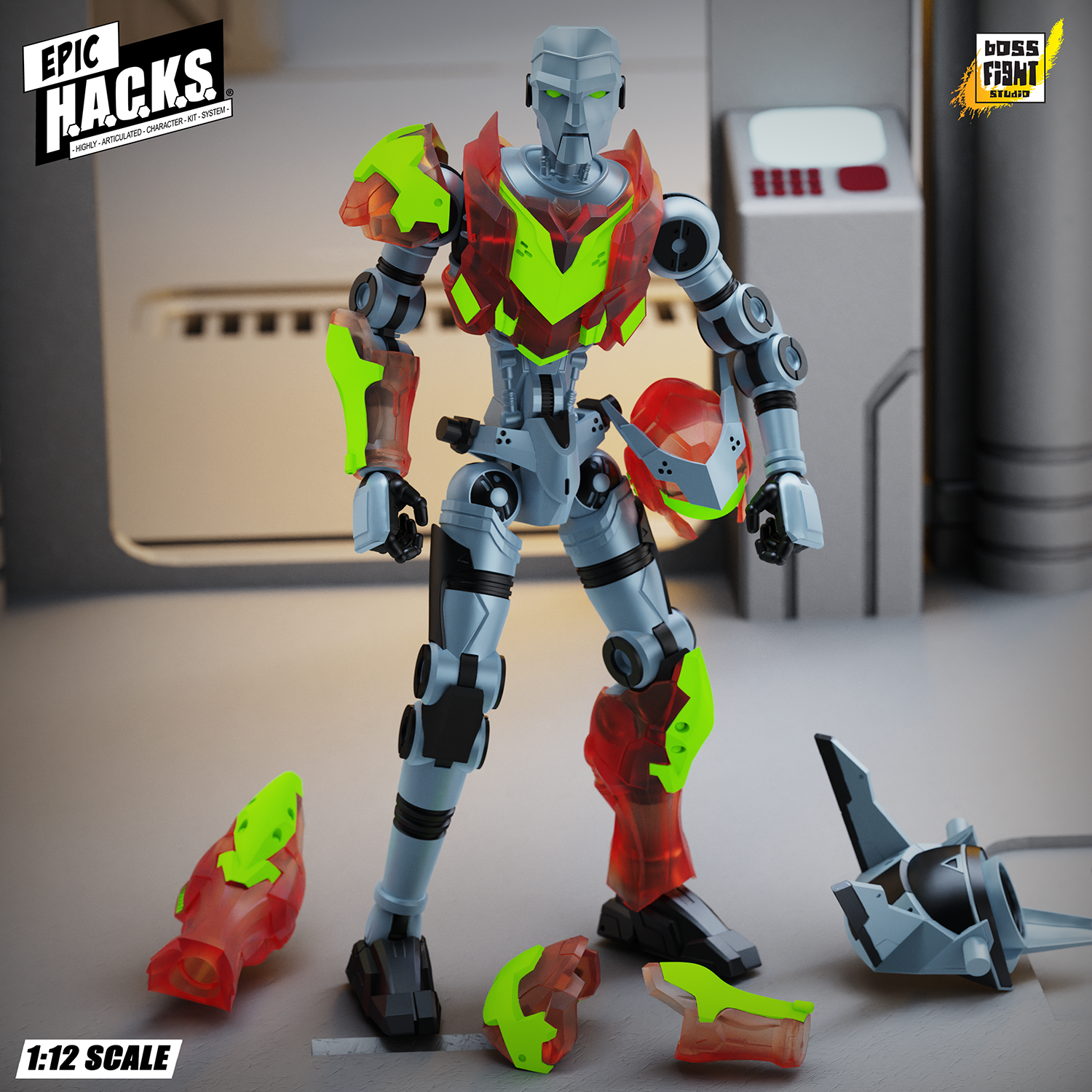 Epic H.A.C.K.S. Creatures 1:12 Scale Action Figure Wave 1 | CGT Combat Drone: Agile Battle Robot