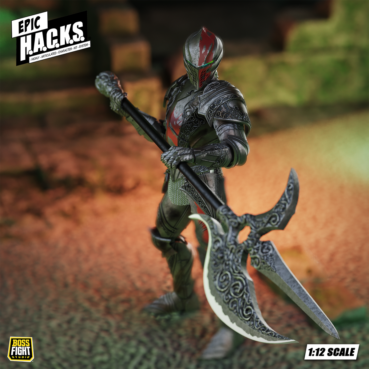 Epic H.A.C.K.S. Core 1:12 Scale Wave 2 Action Figure | Dire Knight: Enchanted Armor