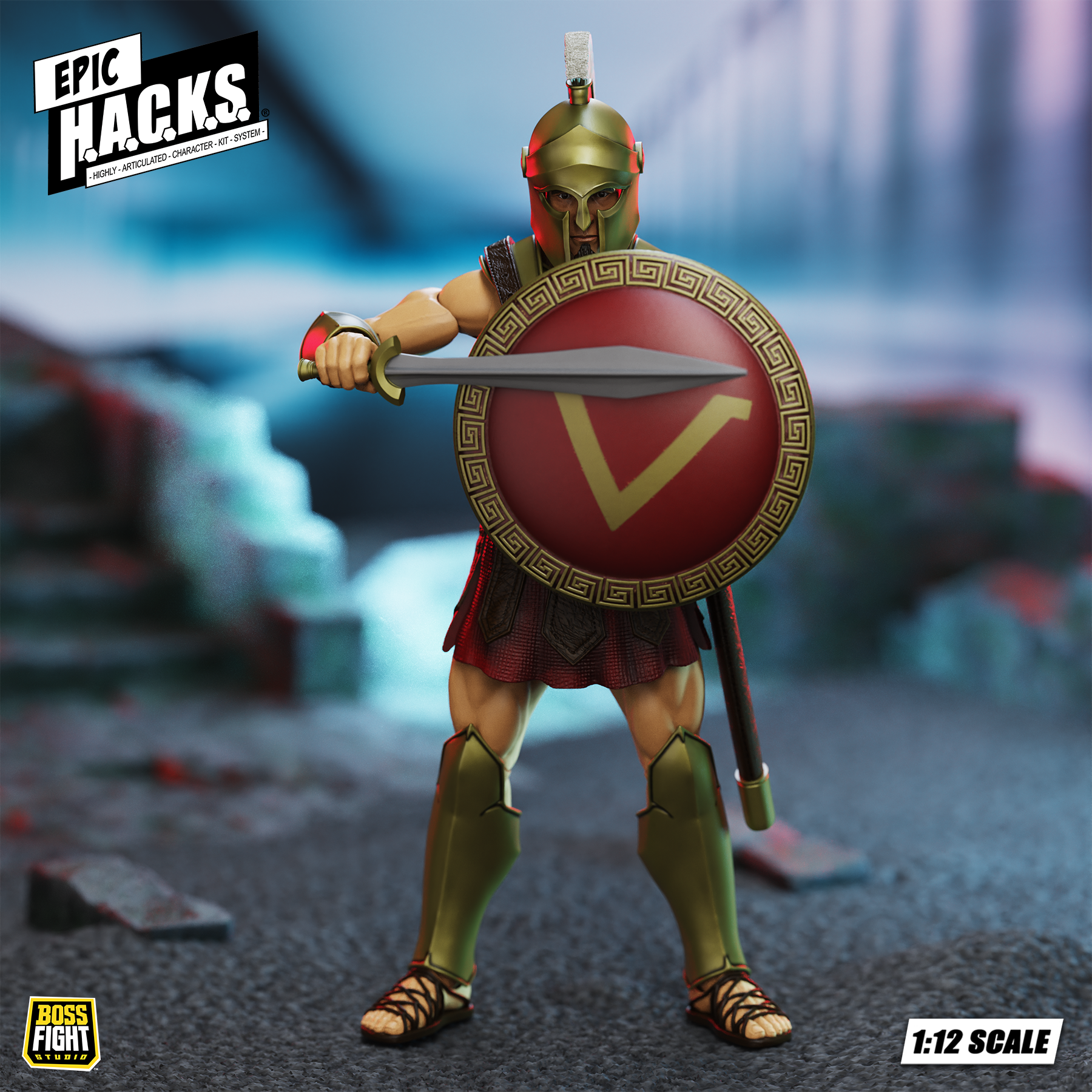 Epic H.A.C.K.S. Core 1:12 Scale Wave 2 Action Figure | Spartan Warrior: Pride of Sparta