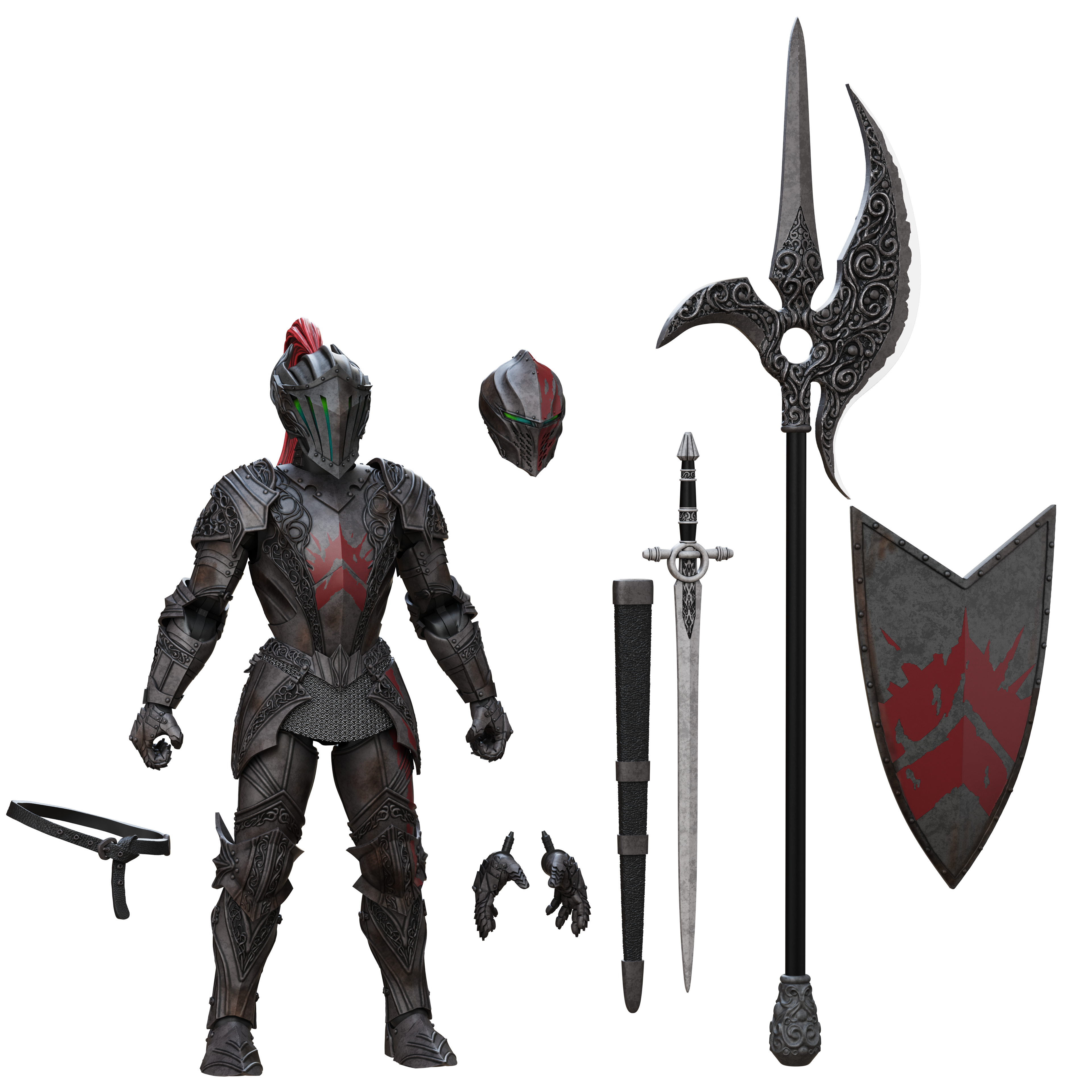Epic H.A.C.K.S. Core 1:12 Scale Wave 2 Action Figure | Dire Knight: Enchanted Armor