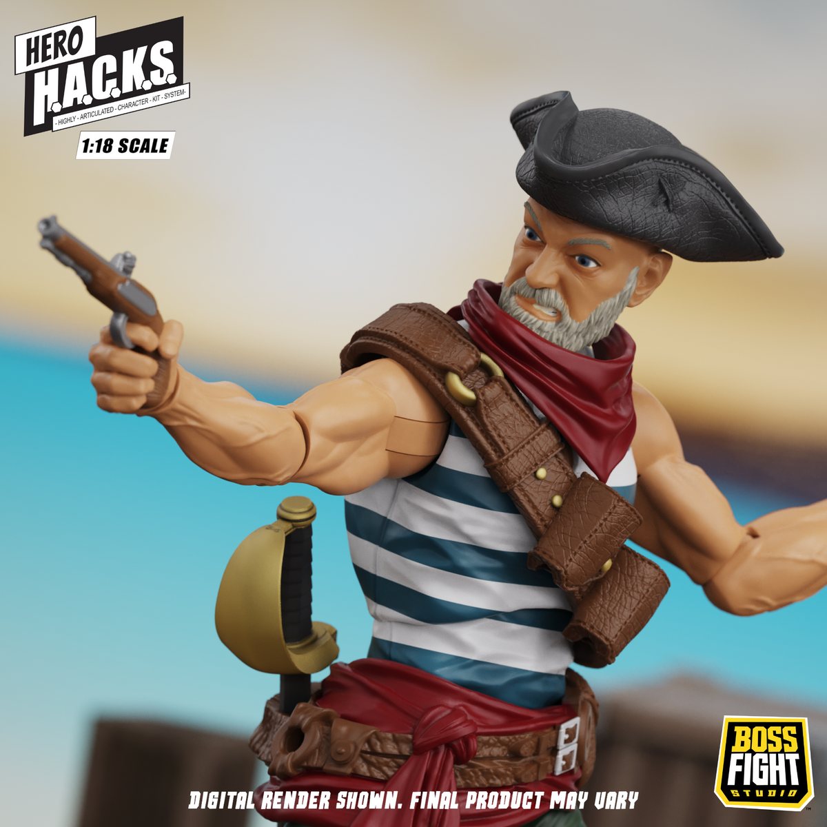 Hero H.A.C.K.S. Core Wave 1 Action Figure - Daniel Wright: Pirate Quartermaster