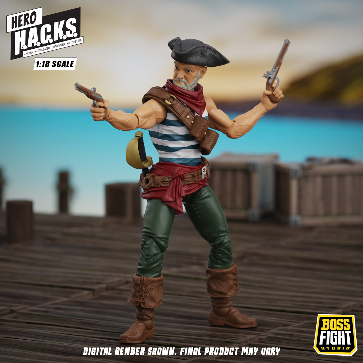 Hero H.A.C.K.S. Core Wave 1 Action Figure - Daniel Wright: Pirate Quartermaster